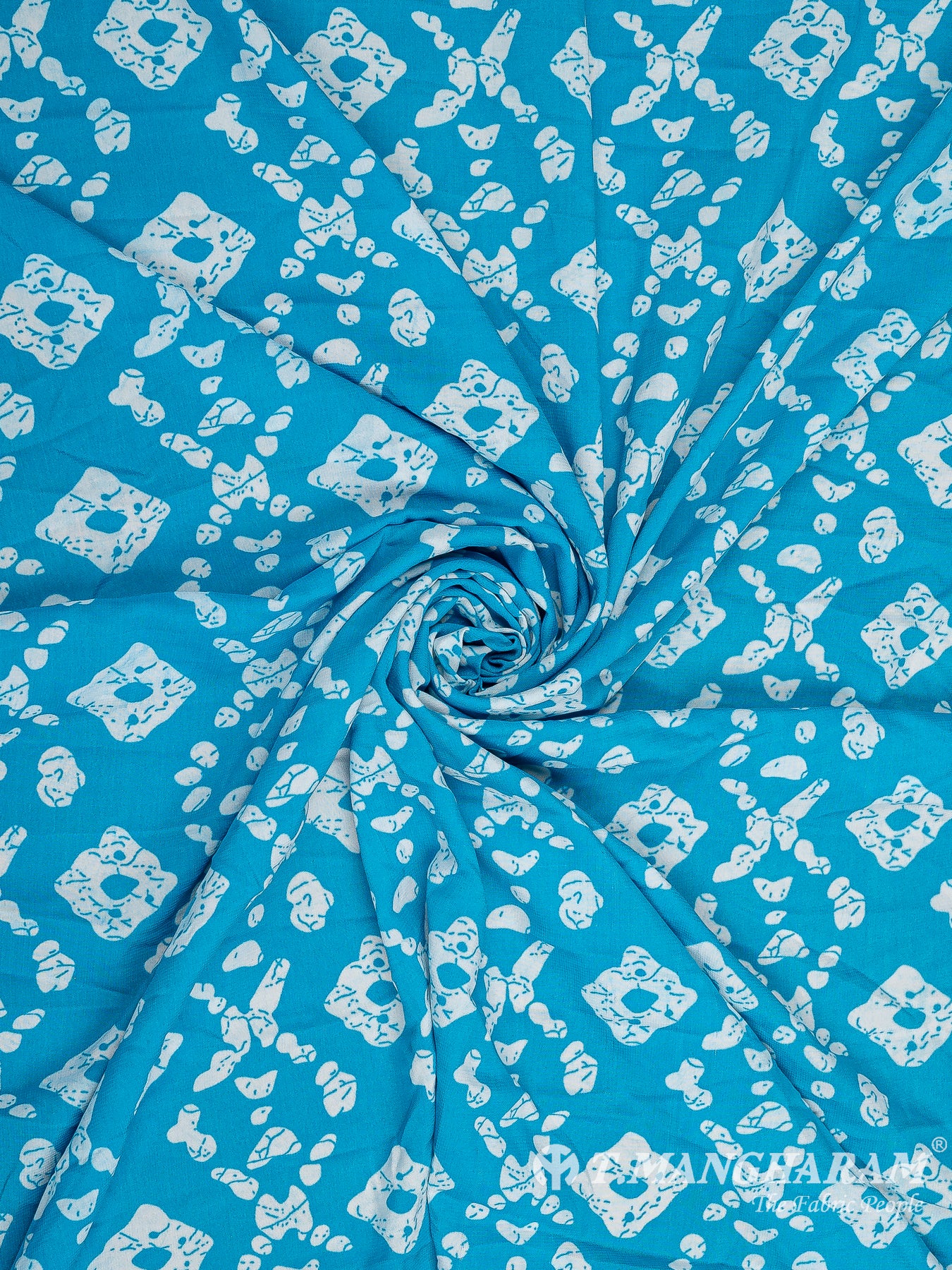 Blue Crepe Fabric - EC9753 view-1