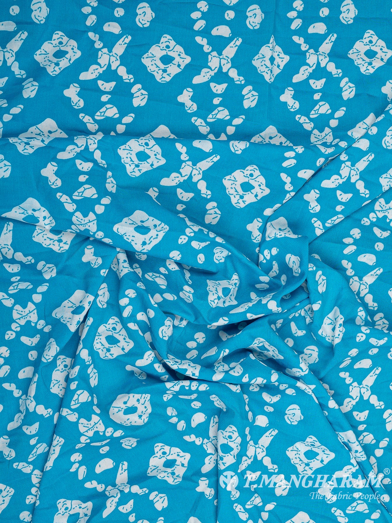 Blue Crepe Fabric - EC9753 view-4