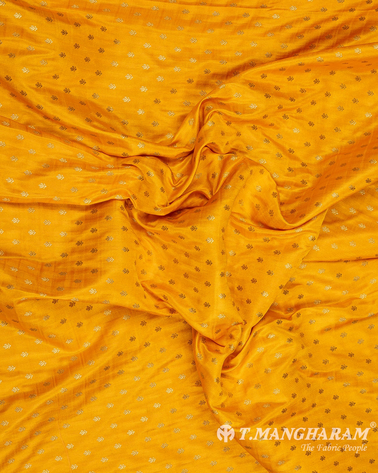 Yellow Banaras Fabric - EC9503 view-4