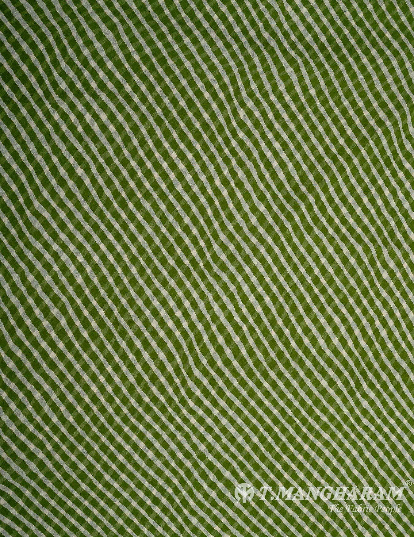 Green Georgette Fabric - EC9772 view-3