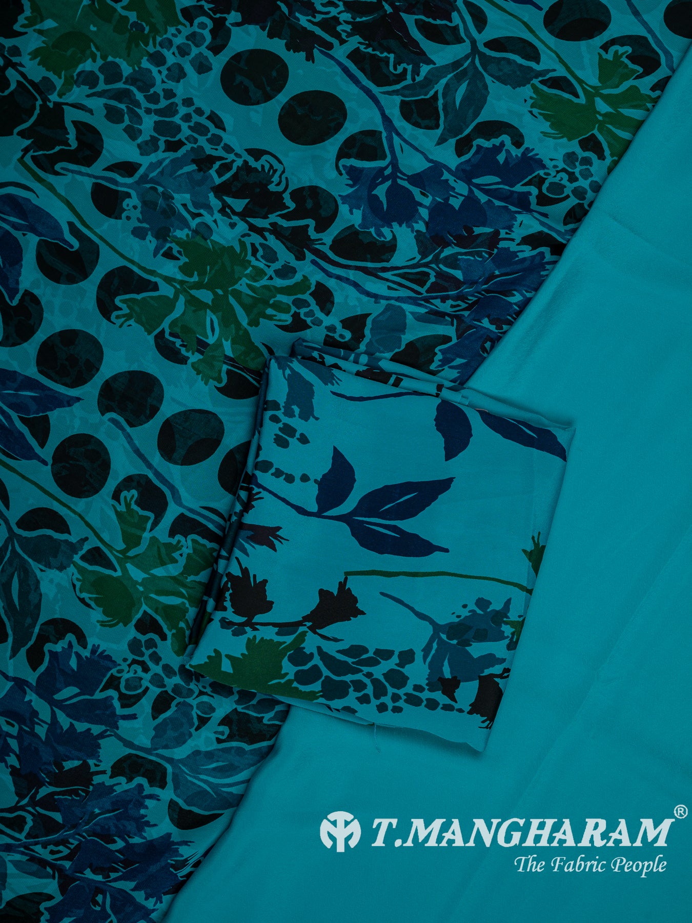 Multicolor Crepe Chudidhar Fabric Set - EH1637 view-1