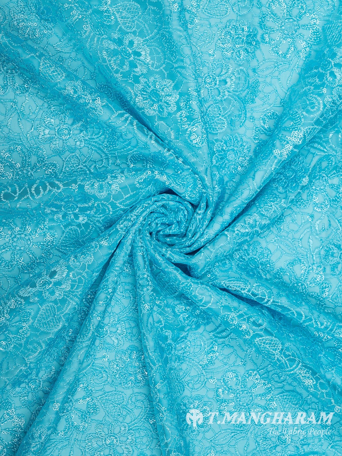 Blue Fancy Net Fabric - EB5795 view-1