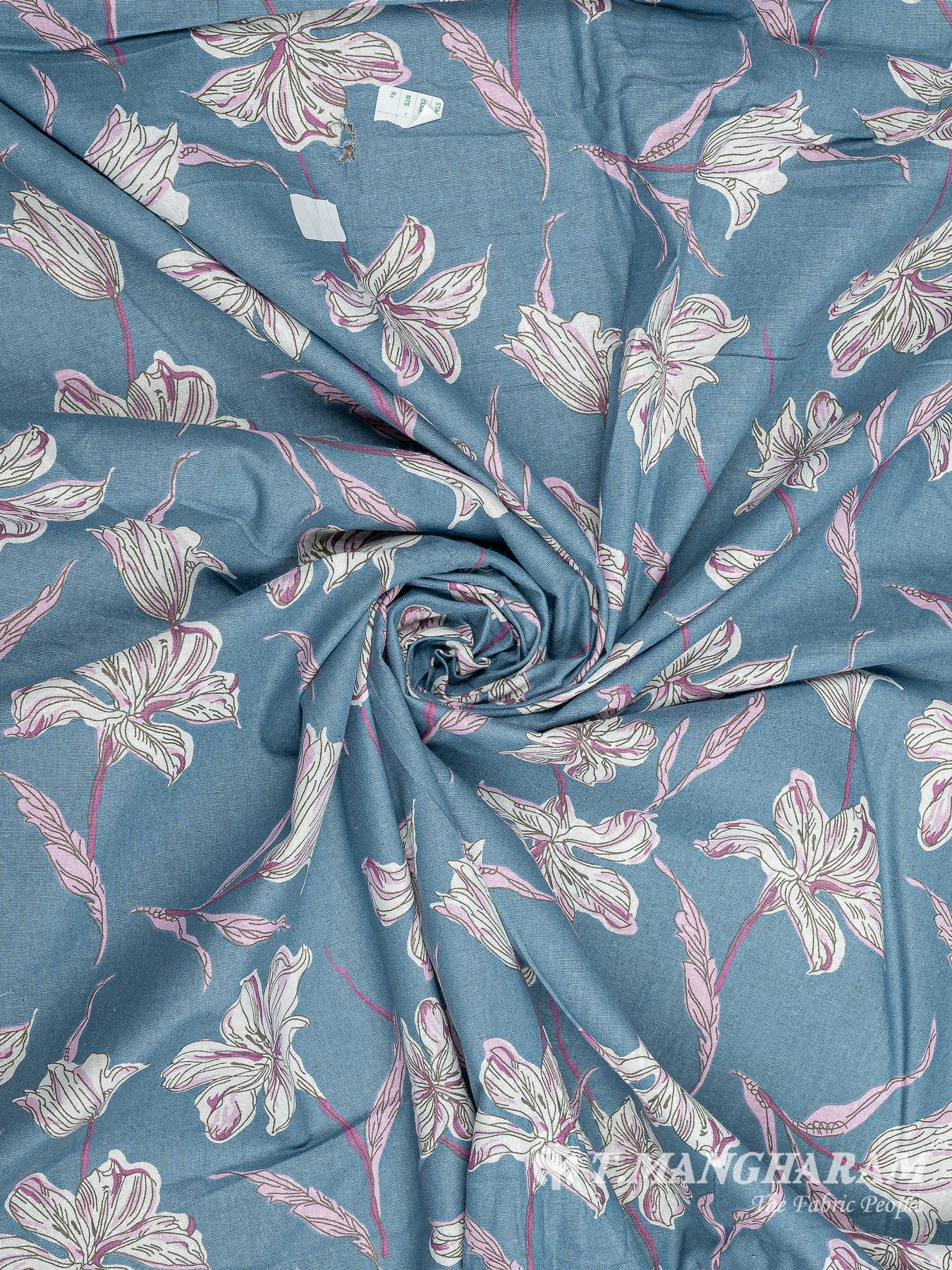 Blue Cotton Fabric - EB7041 view-1