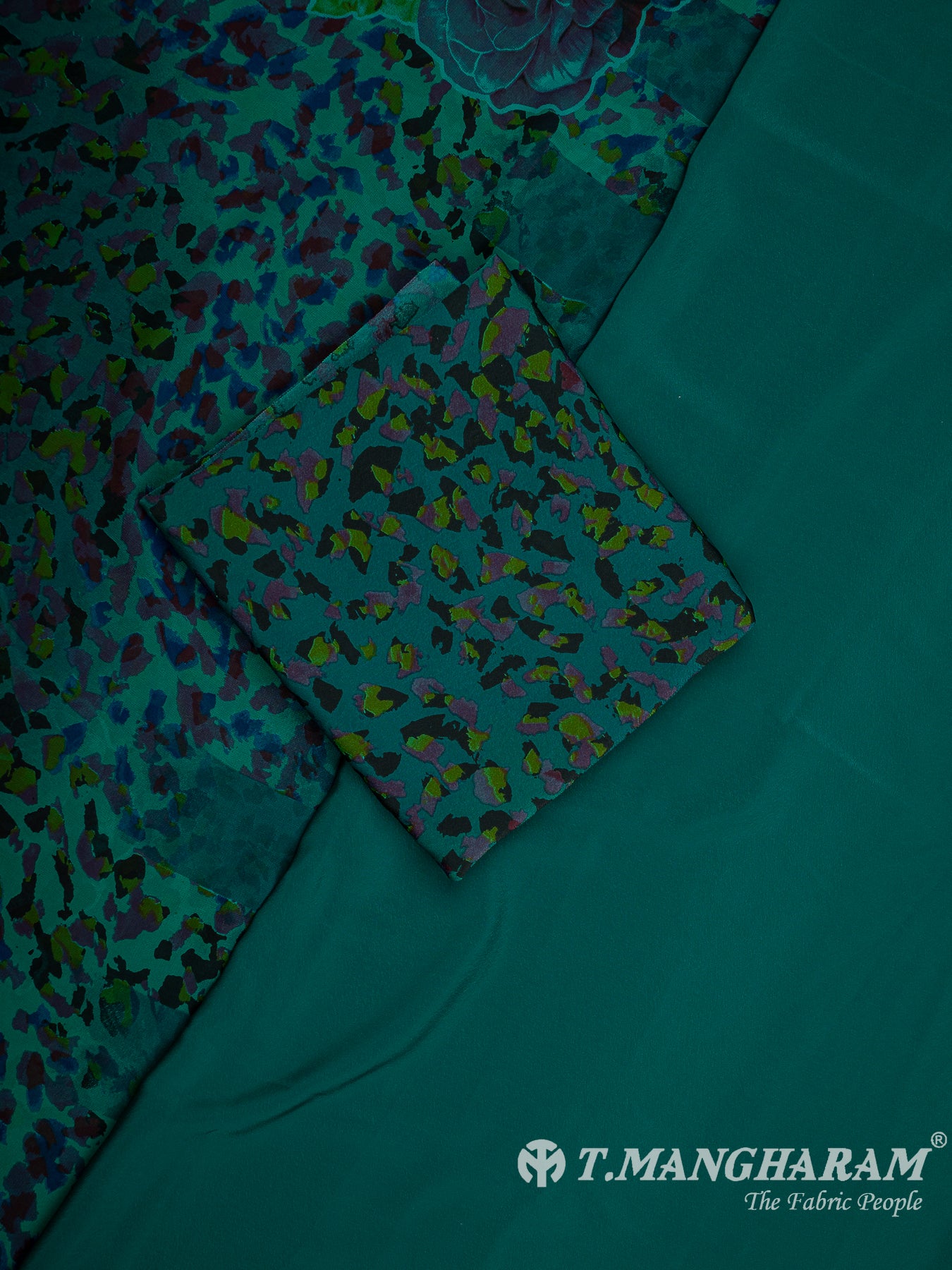 Multicolor Crepe Chudidhar Fabric Set - EH1601 view-1