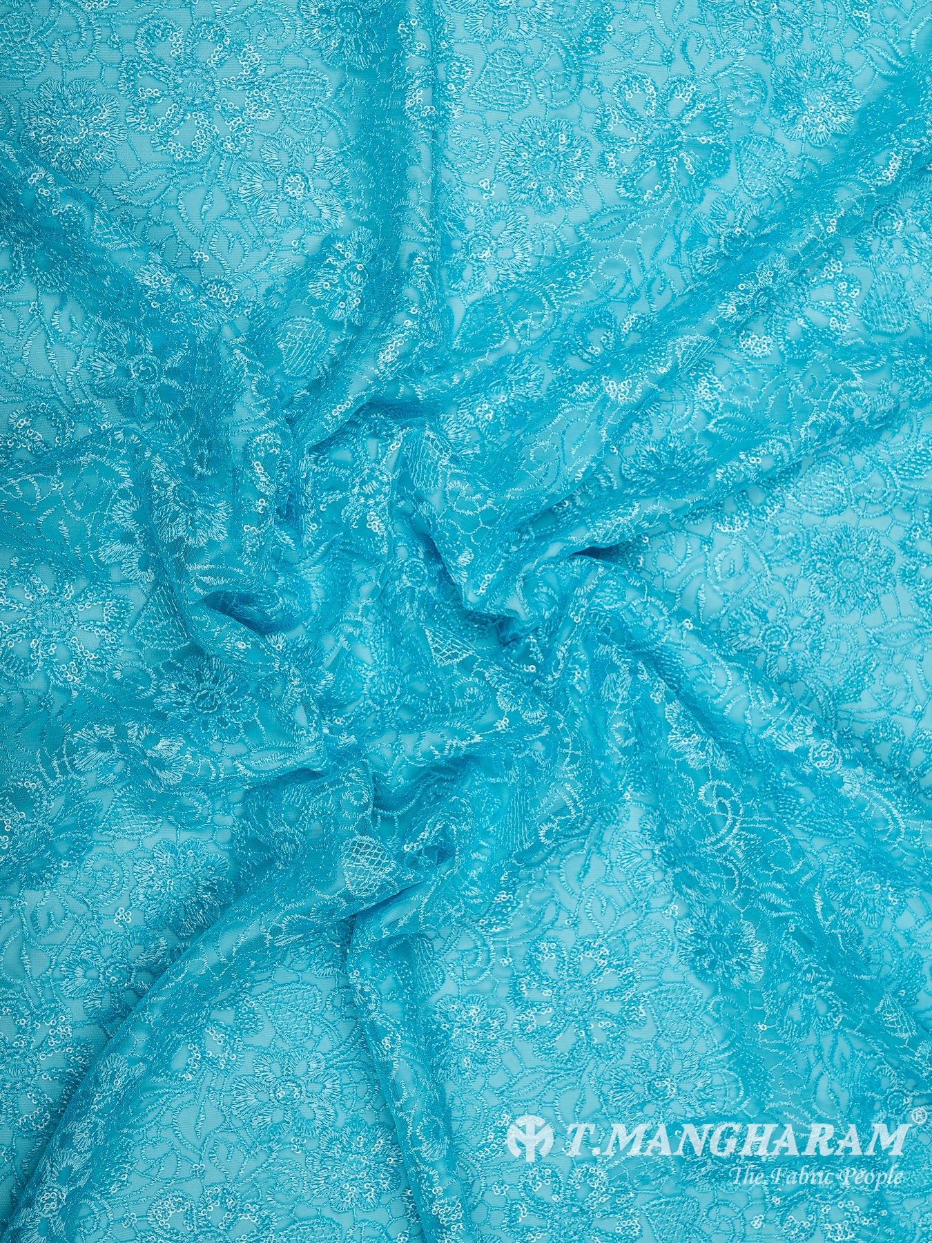 Blue Fancy Net Fabric - EB5795 view-4