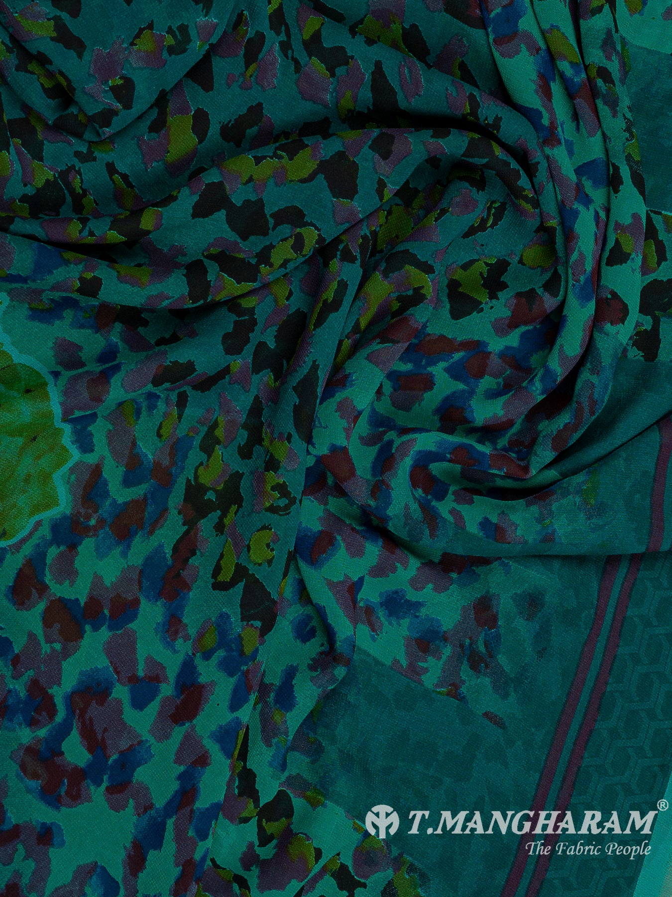 Multicolor Crepe Chudidhar Fabric Set - EH1601 view-3