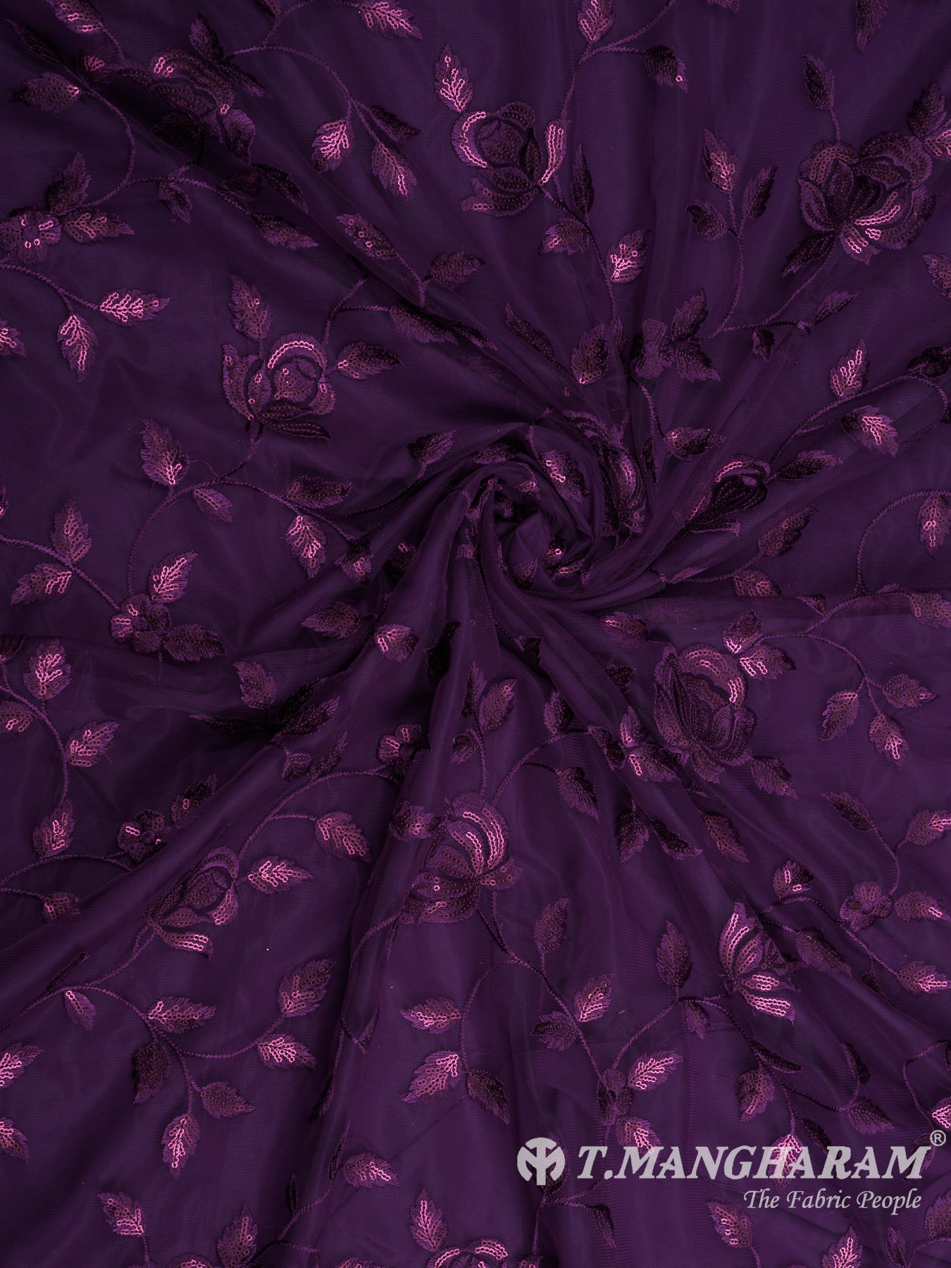 Purple Fancy Net Fabric - EB5761 view-1
