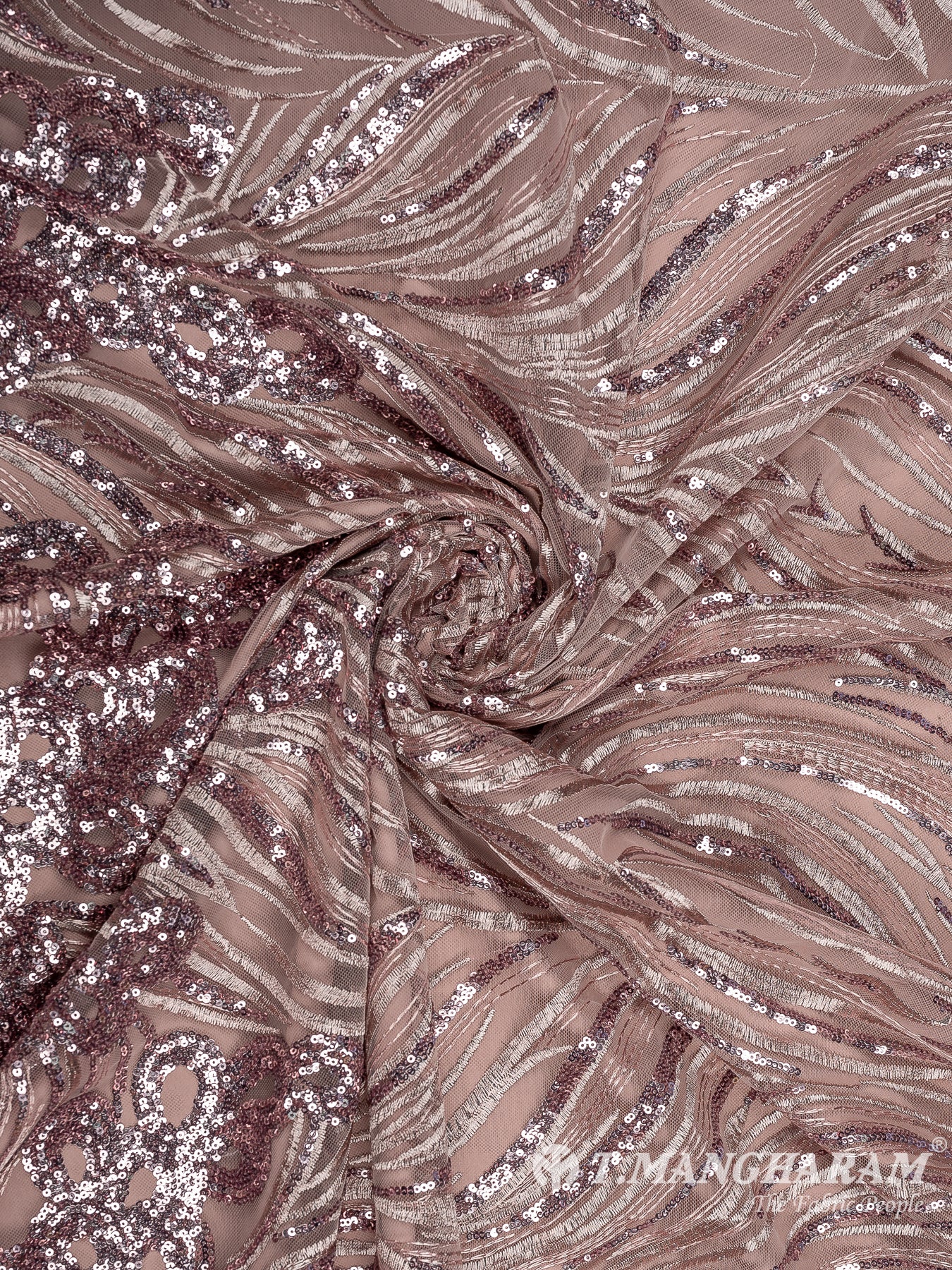 Onion Pink Net Embroidery Fabric - EA2909 view-1