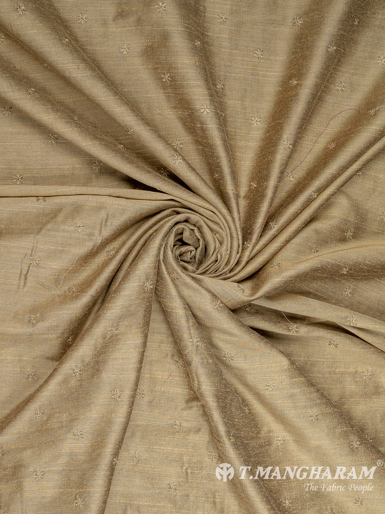 Beige Semi Banaras Fabric - EB7283 view-1