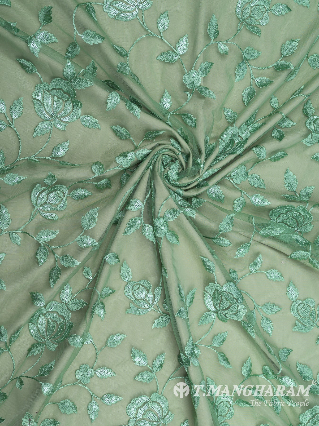 Green Fancy Net Fabric - EB5763 view-1
