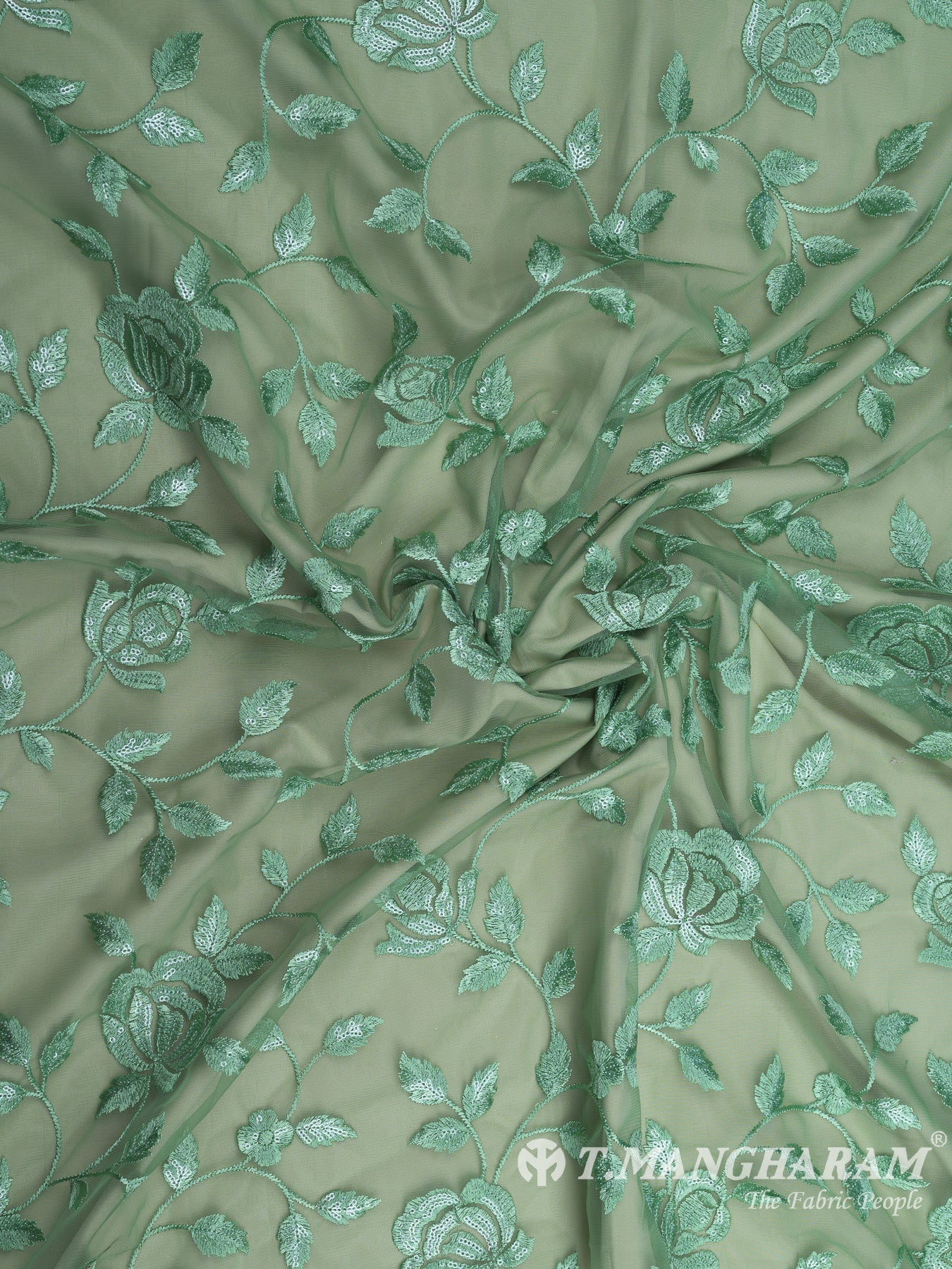 Green Fancy Net Fabric - EB5763 view-4