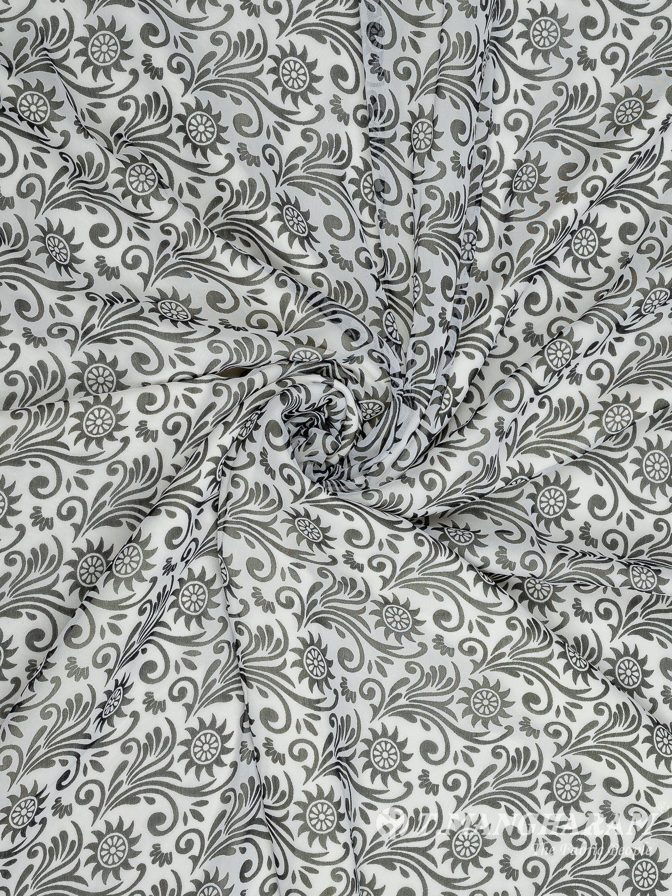 White Georgette Fabric - EC9783 view-1