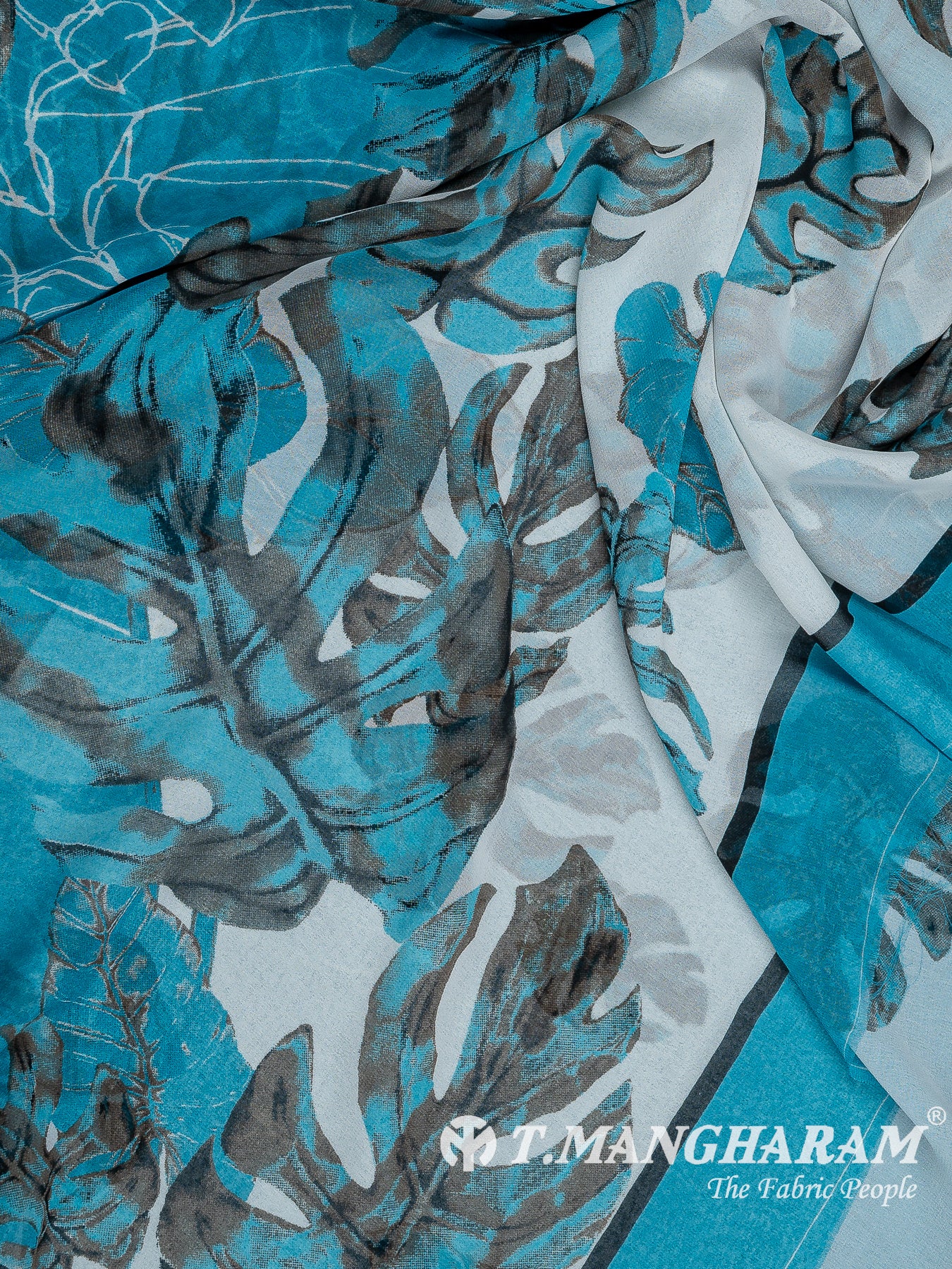 Blue Crepe Chudidhar Fabric Set - EH1641 view-3