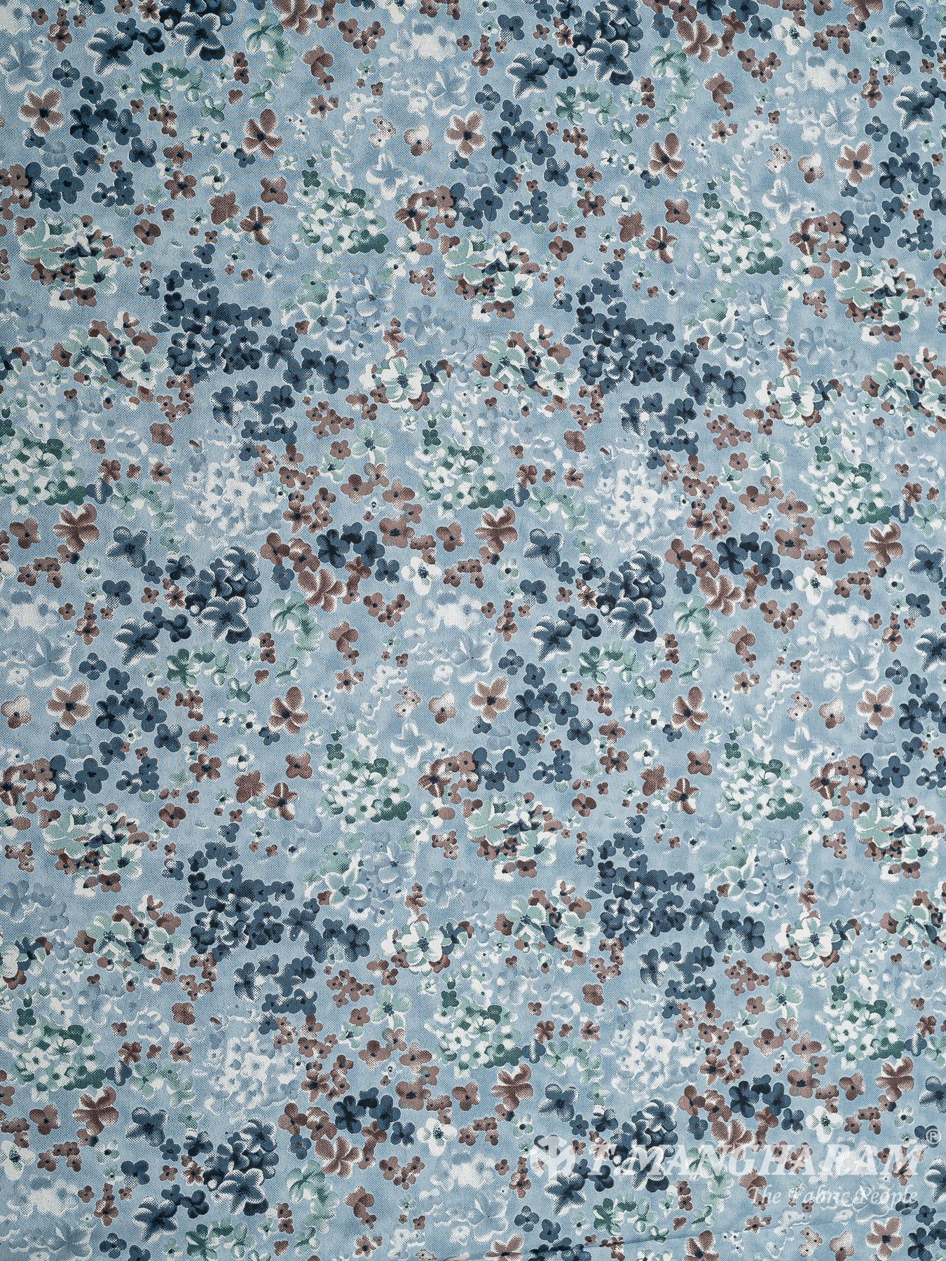 Blue Crepe Fabric - EB6881 view-3