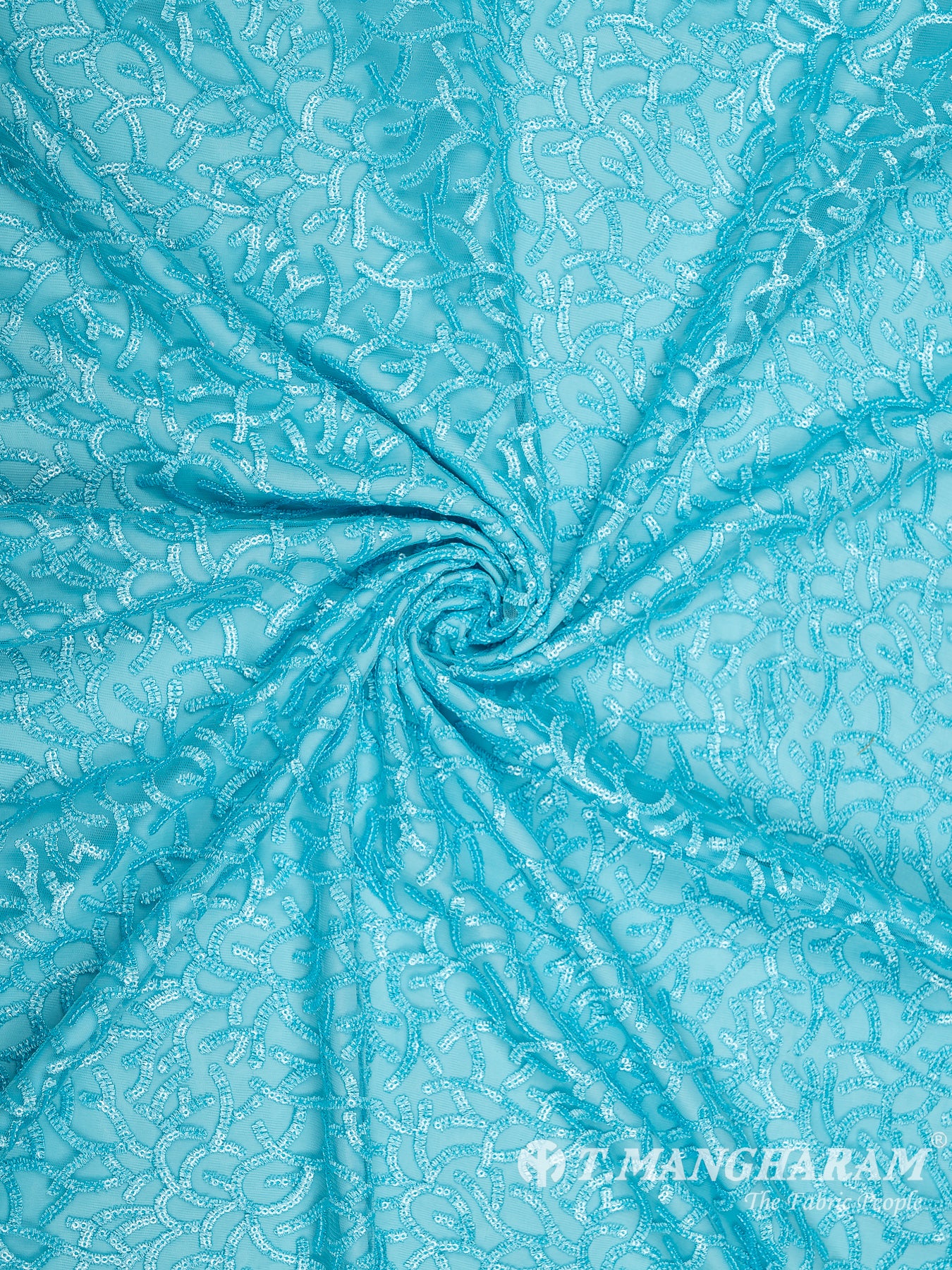 Blue Fancy Net Fabric - EB5791 view-1