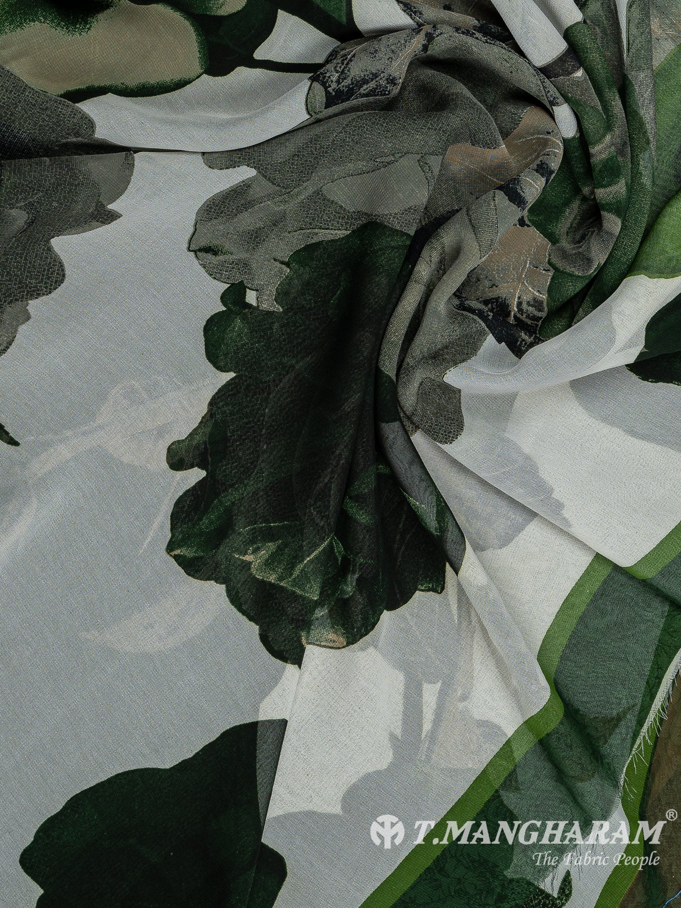 Green Crepe Chudidhar Fabric Set - EH1598 view-3