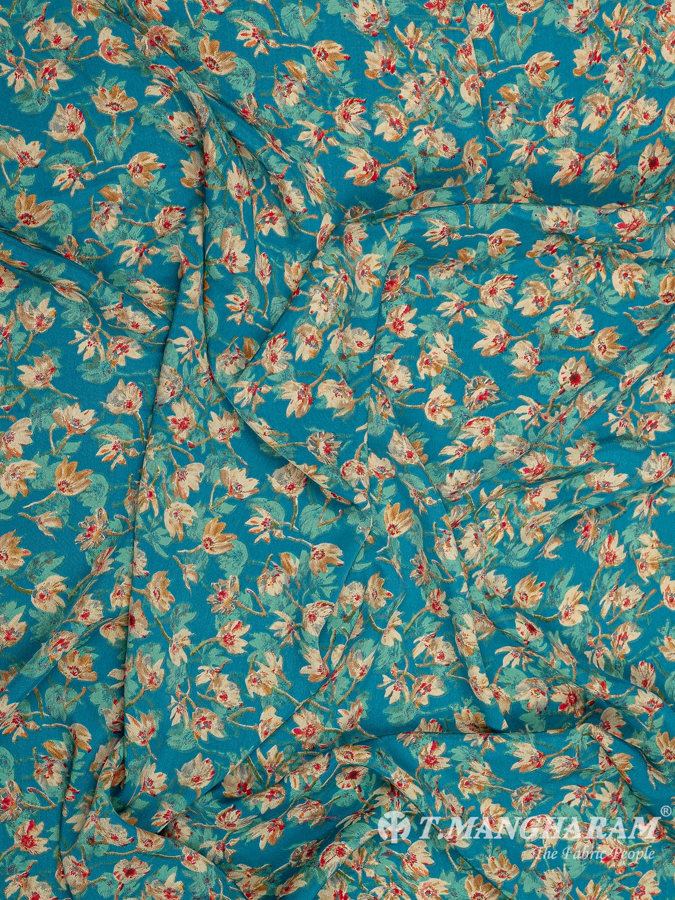 Blue Crepe Fabric - EB6912 view-4