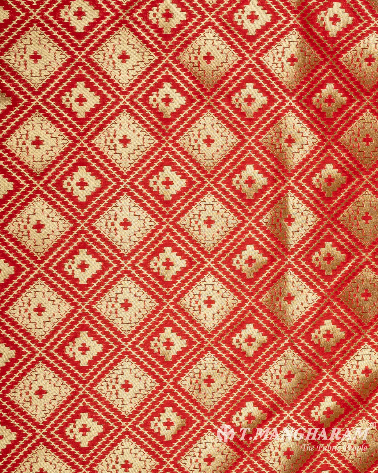 Red Banaras Fabric - EC9435 view-3