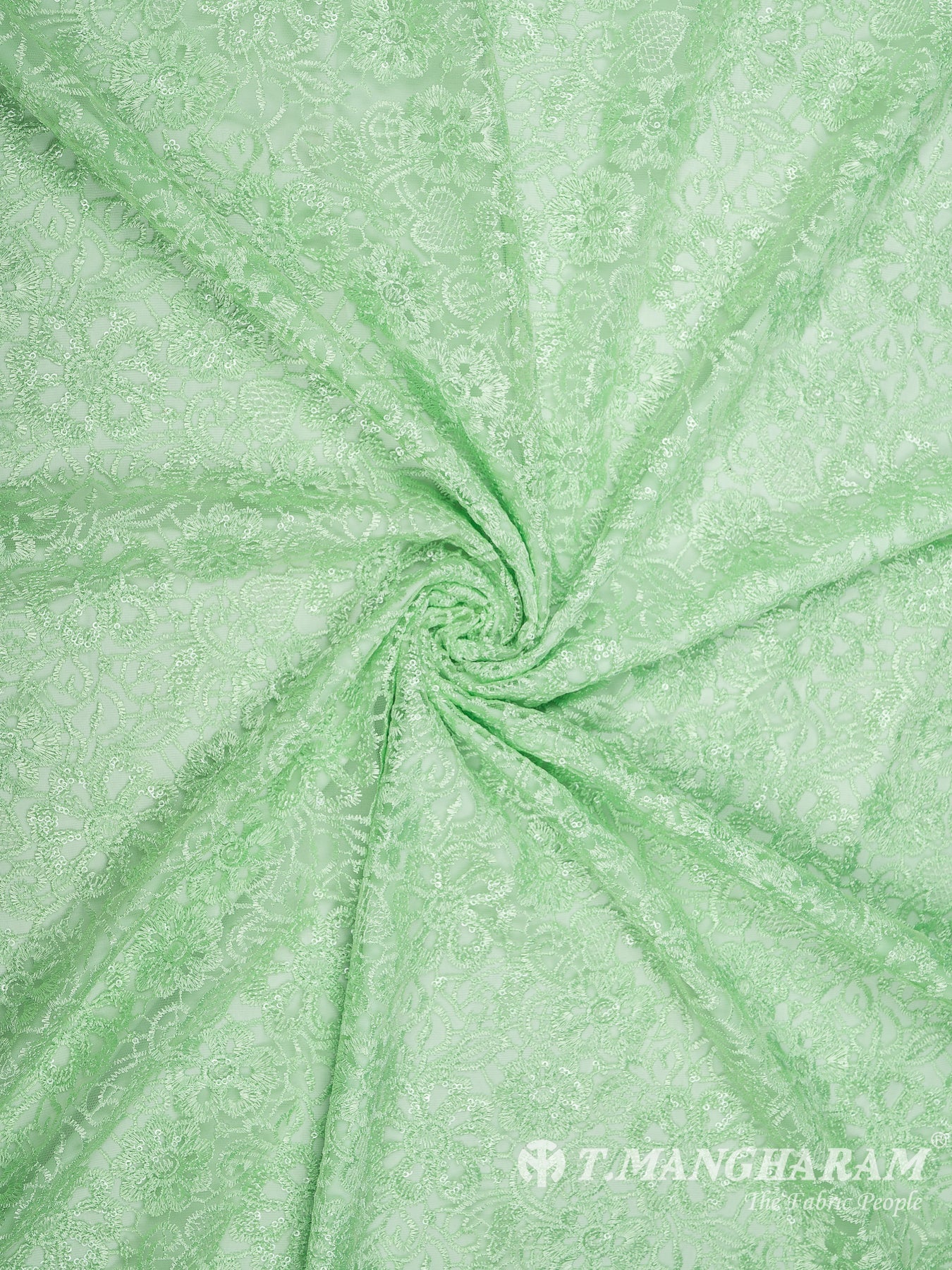 Green Fancy Net Fabric - EB5796 view-1