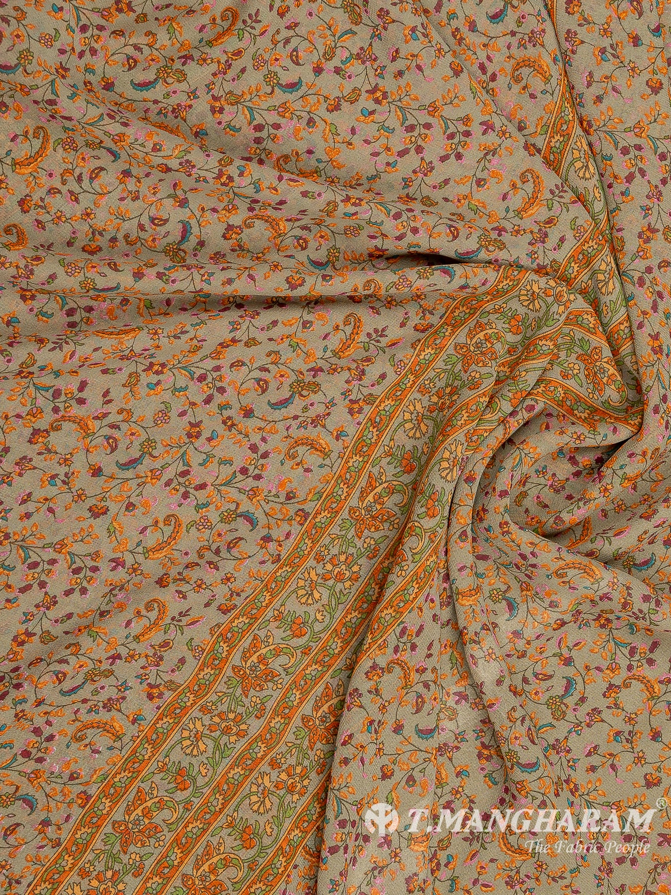Green Crepe Chudidhar Fabric Set - EH1624 view-3