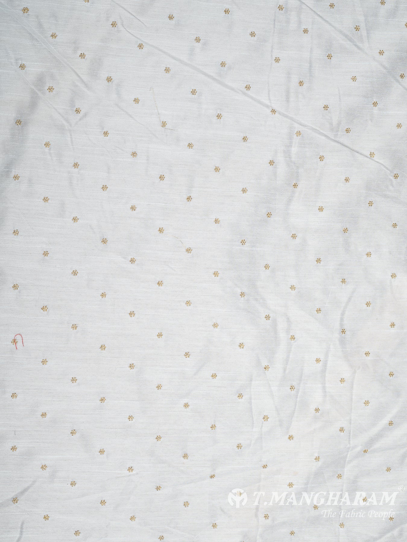 White Semi Banaras Fabric - EB7278 view-3