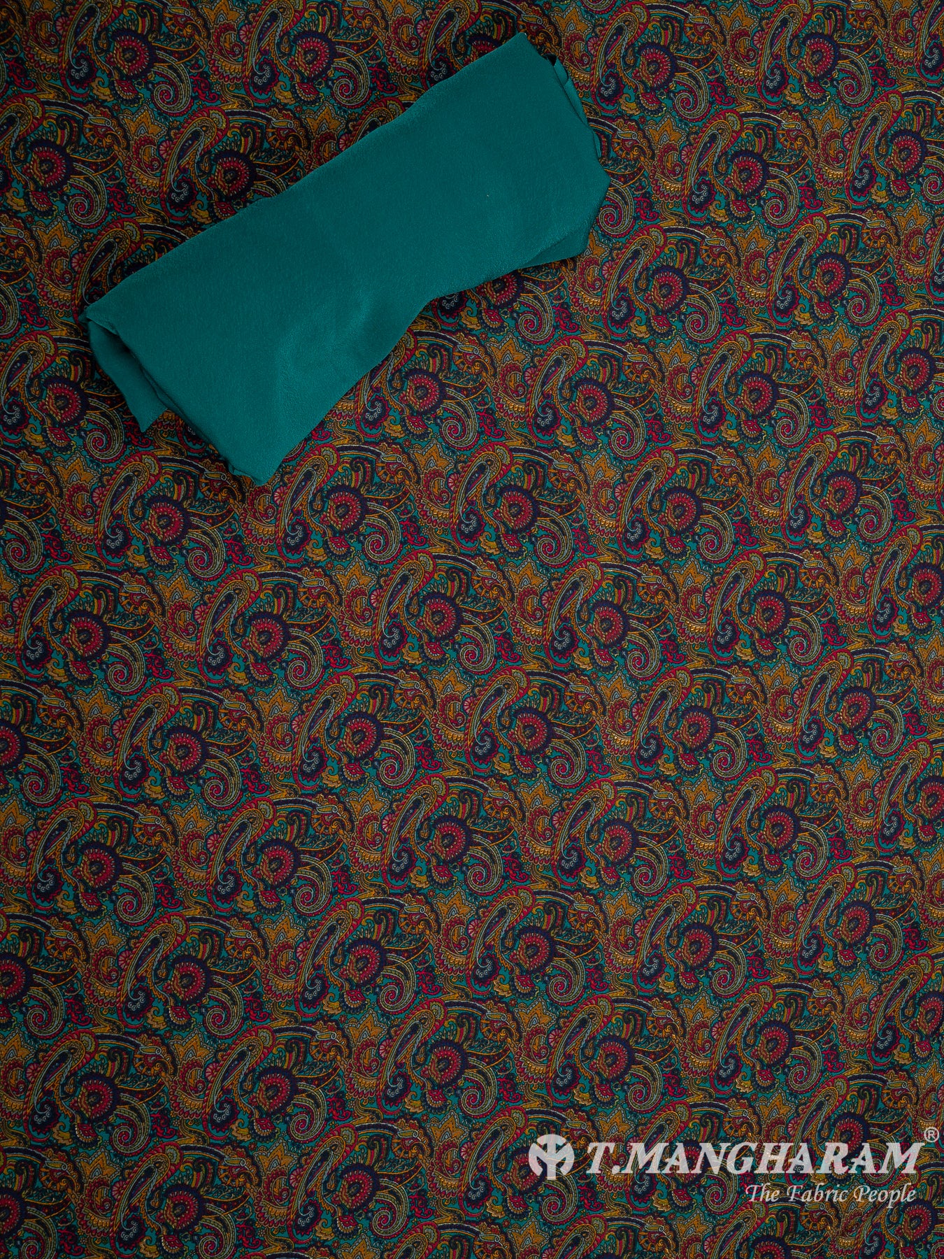 Green Crepe Chudidhar Fabric Set - EH1630 view-2