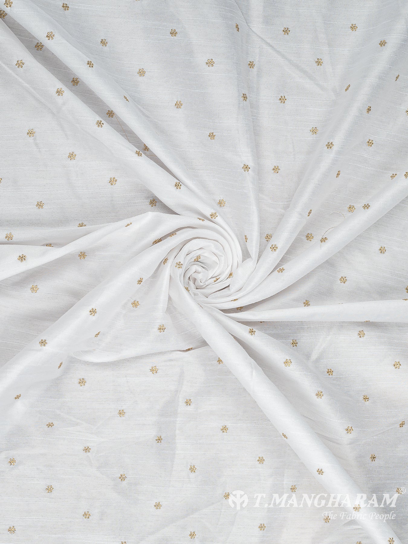 White Semi Banaras Fabric - EB7278 view-1