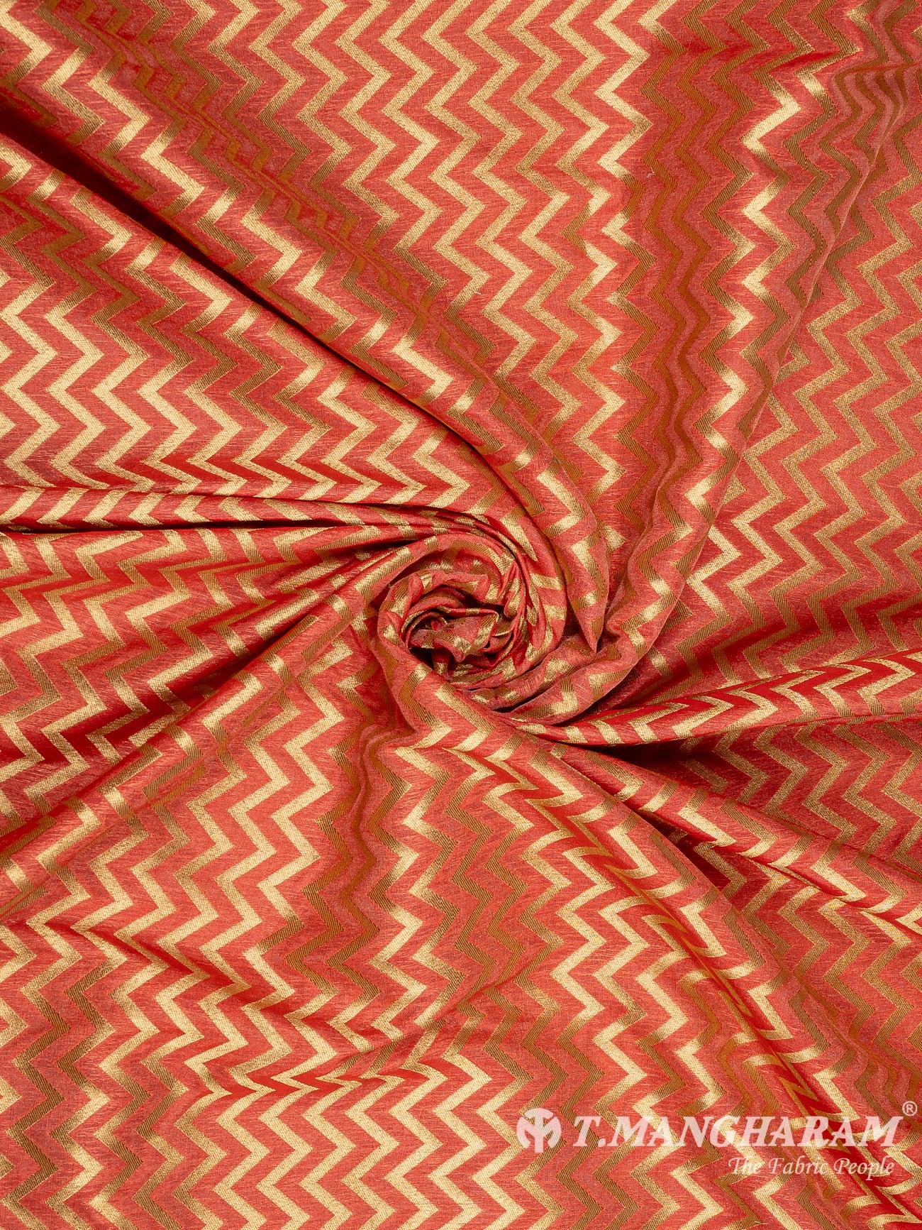 Orange Banaras Fabric - EC9447 view-1