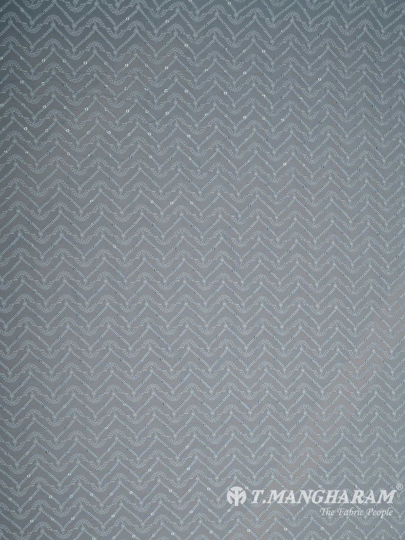 Blue Georgette Fabric - EA2968 view-3