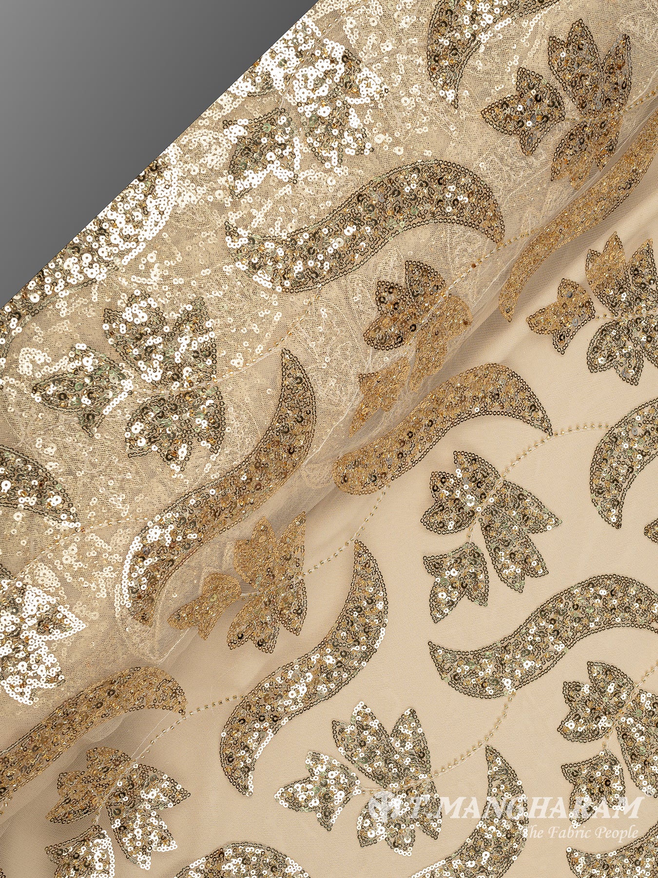 Gold Fancy Net Fabric - EC9683 view-1