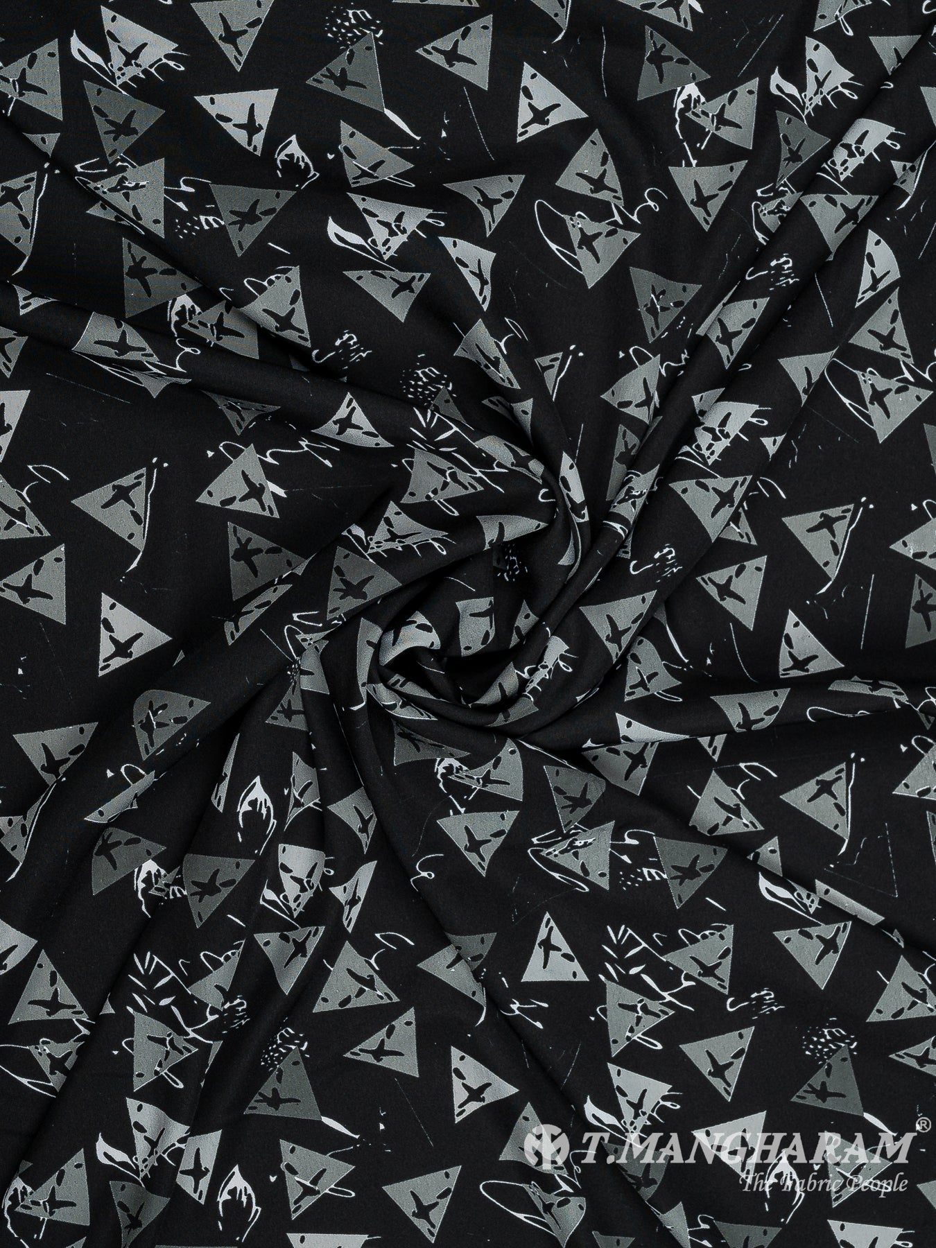 Black Crepe Fabric - EB6914 view-1