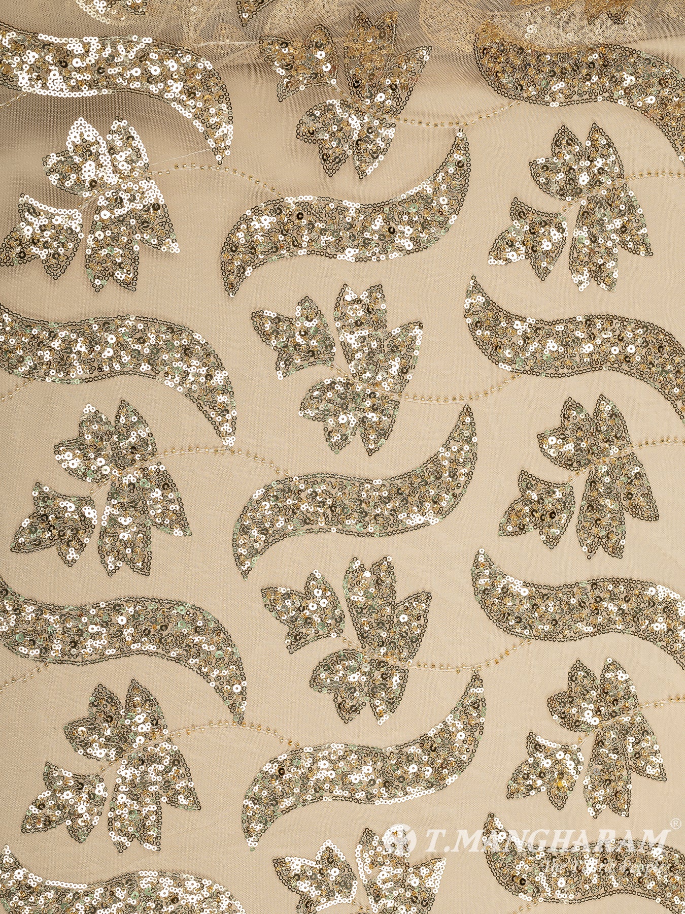 Gold Fancy Net Fabric - EC9683 view-3