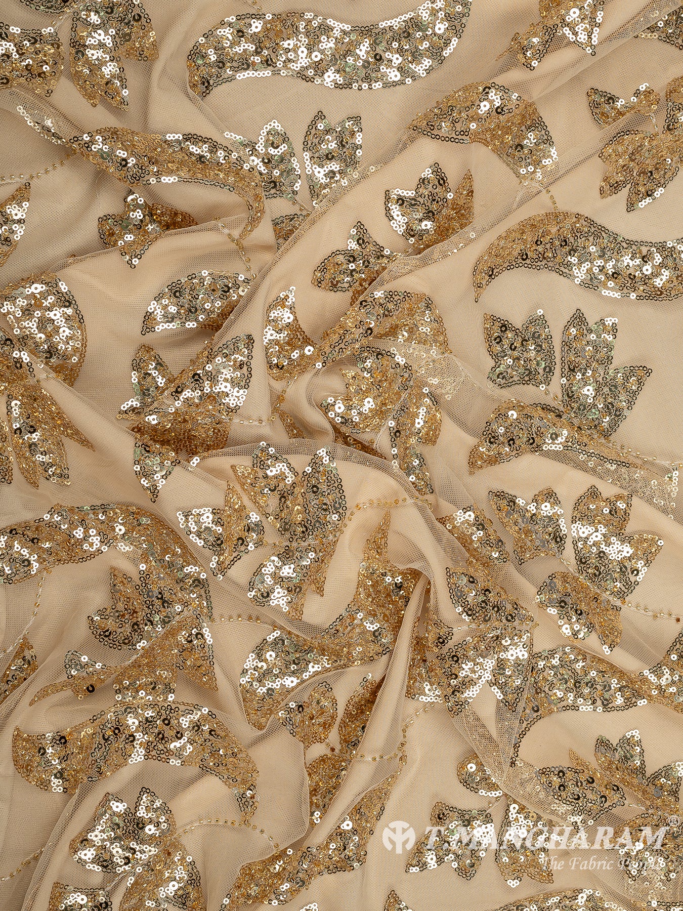 Gold Fancy Net Fabric - EC9683 view-4