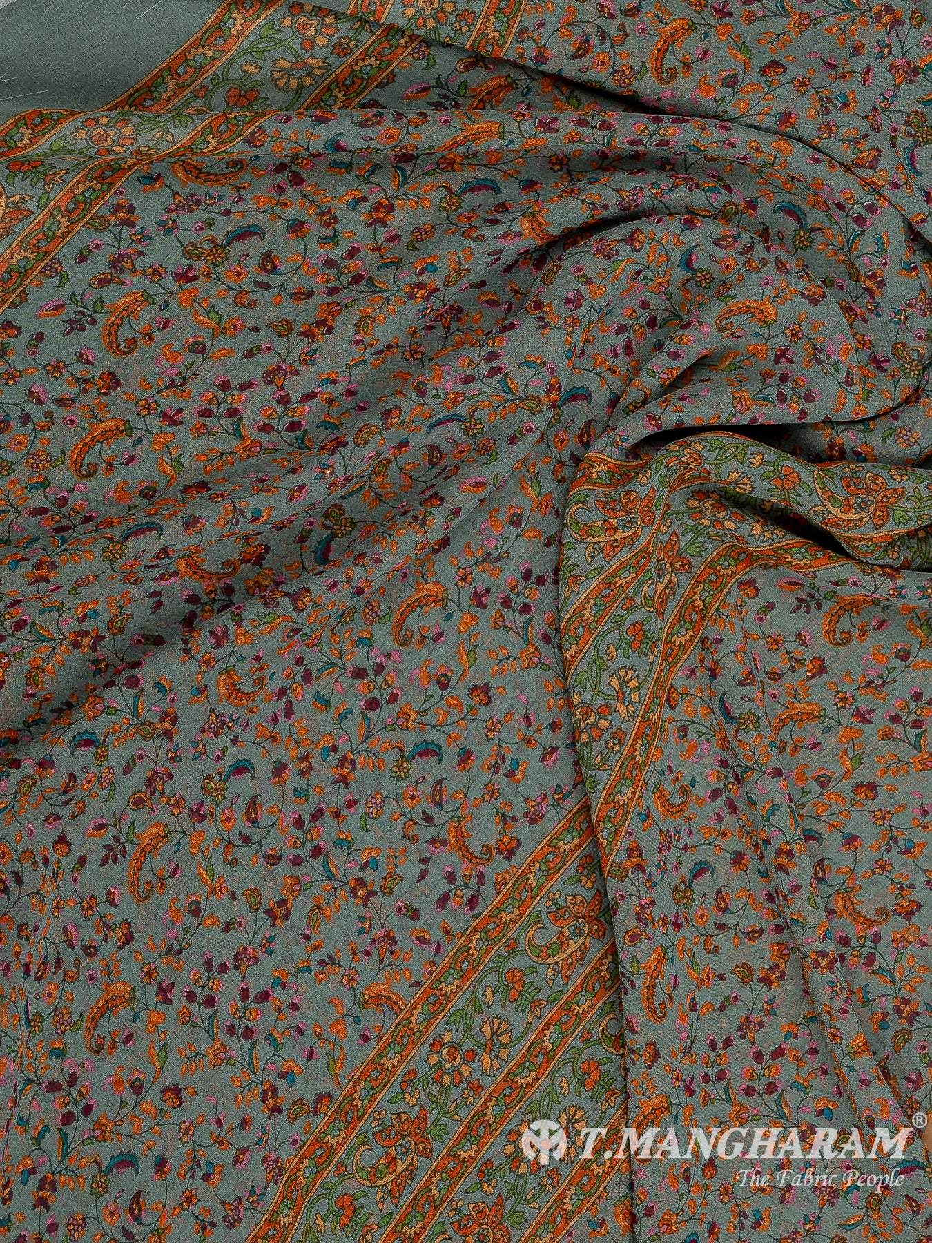 Green Crepe Chudidhar Fabric Set - EH1626 view-3