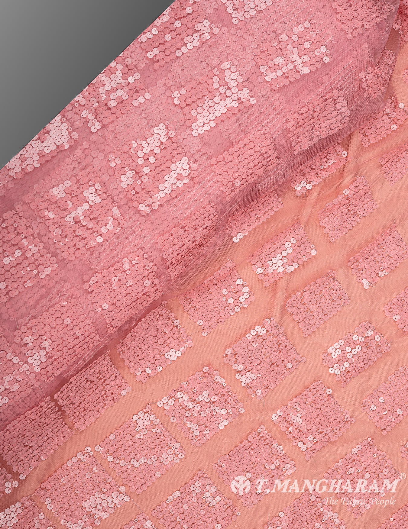 Pink Net Embroidery Fabric - EC9827 view-2