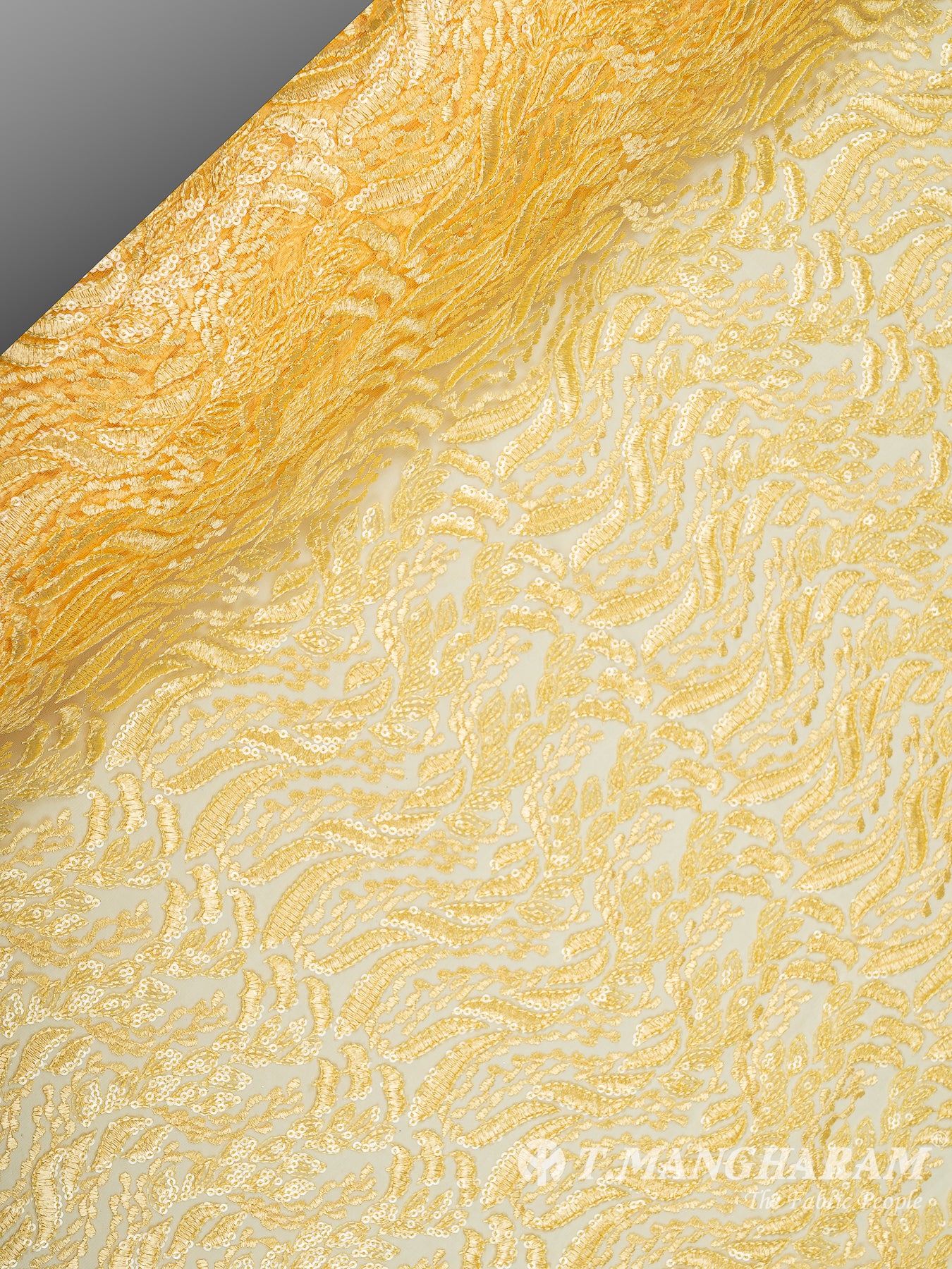 Yellow Fancy Net Fabric - EB5800 view-2