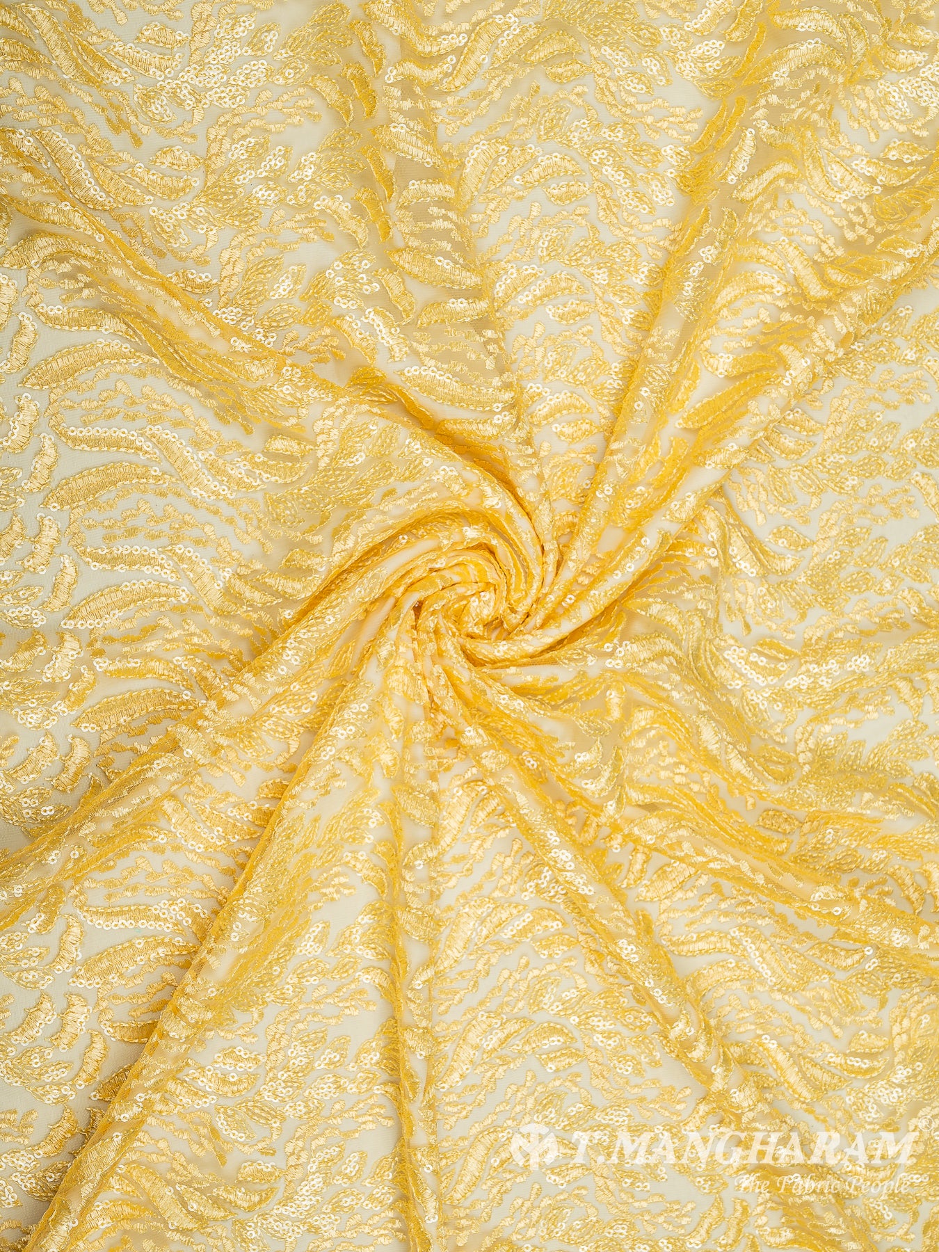 Yellow Fancy Net Fabric - EB5800 view-1