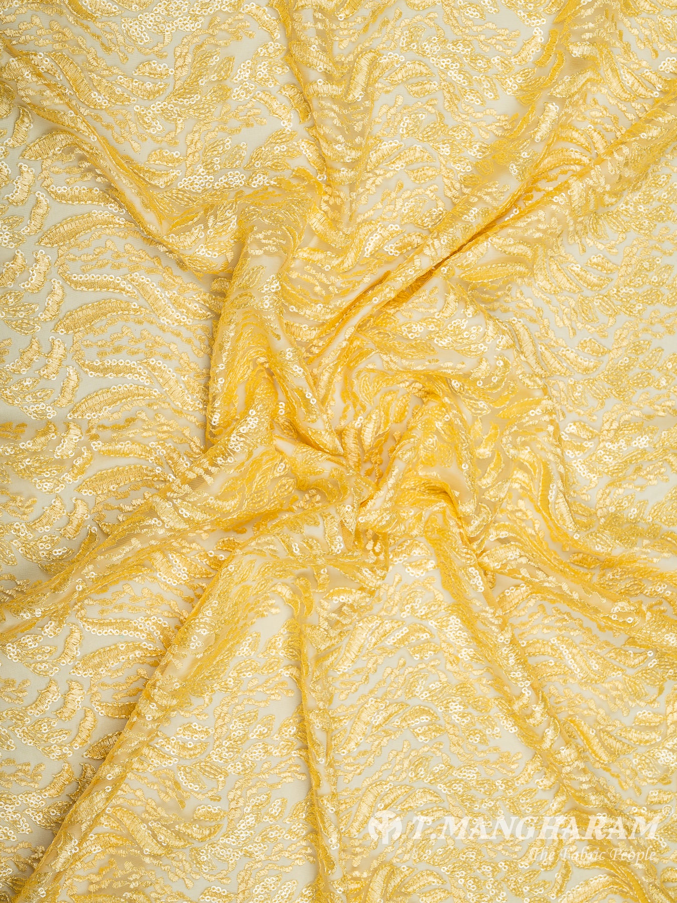 Yellow Fancy Net Fabric - EB5800 view-4