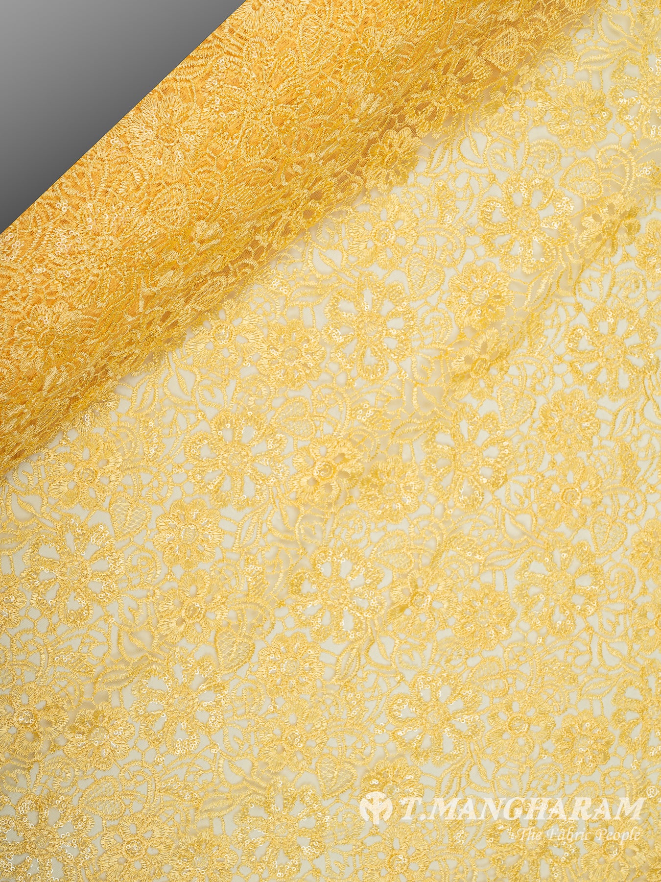 Yellow Fancy Net Fabric - EB5797 view-2