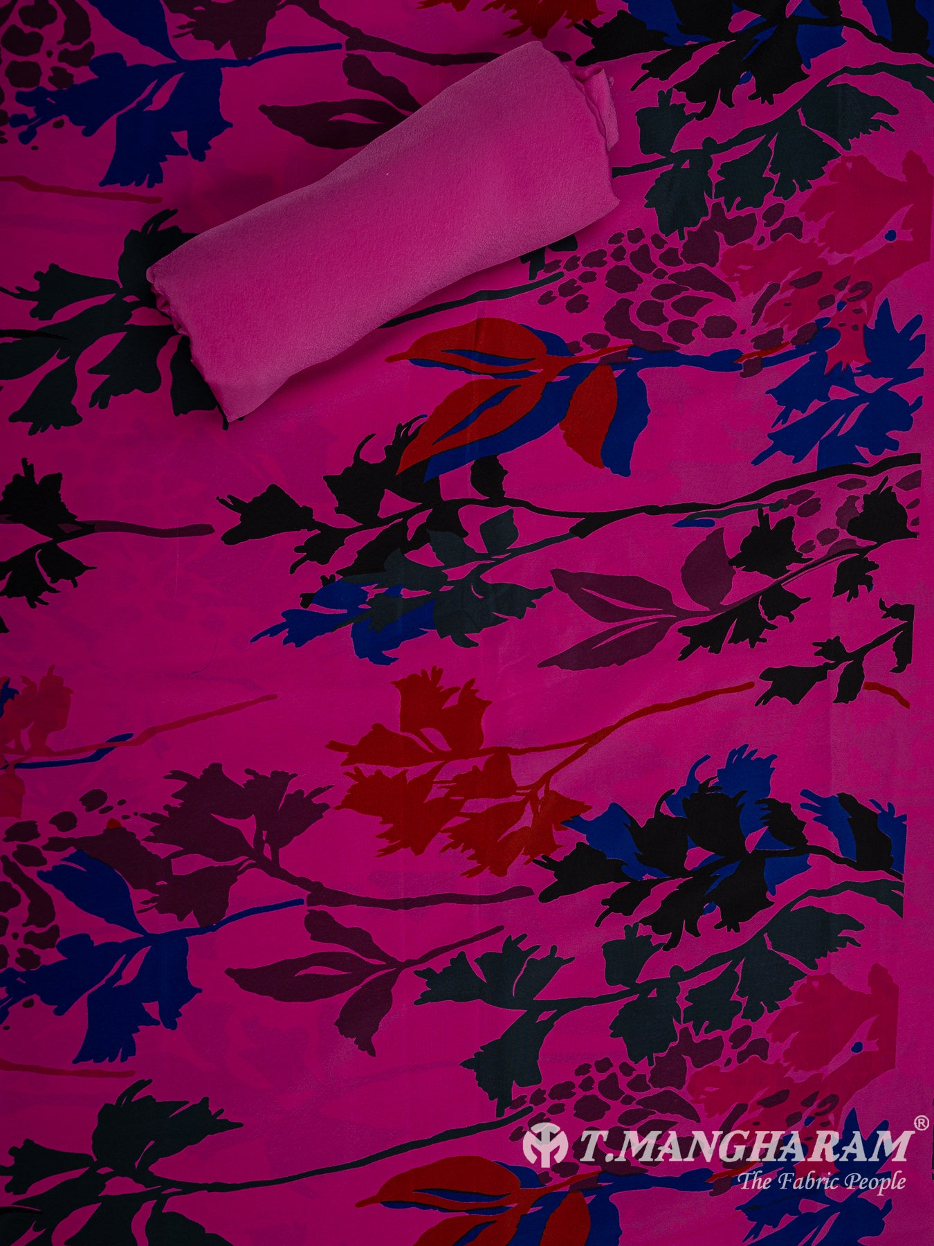 Pink Crepe Chudidhar Fabric Set - EH1638 view-2