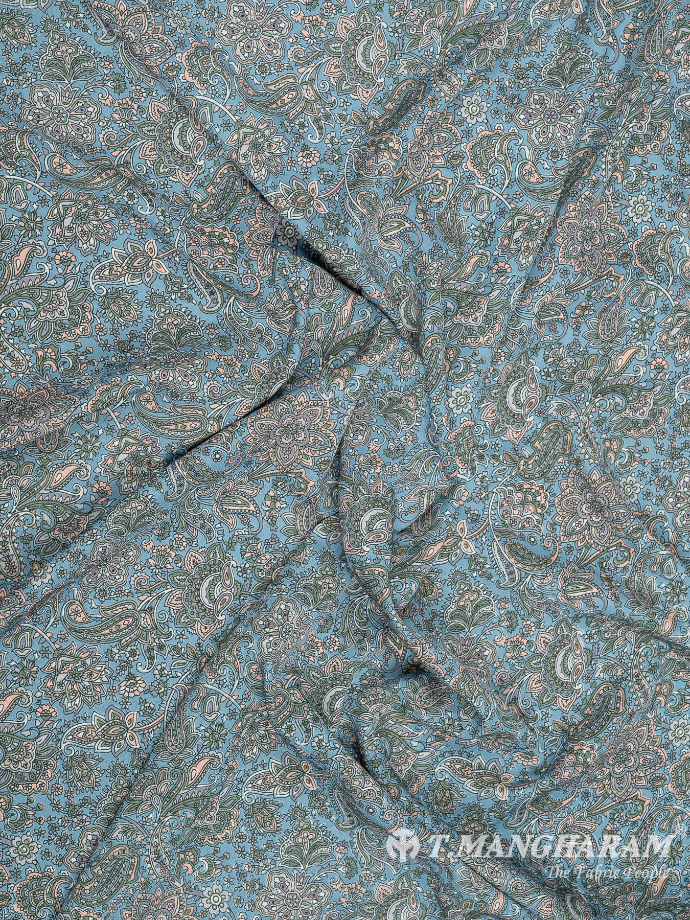 Blue Crepe Fabric - EC8936 view-4