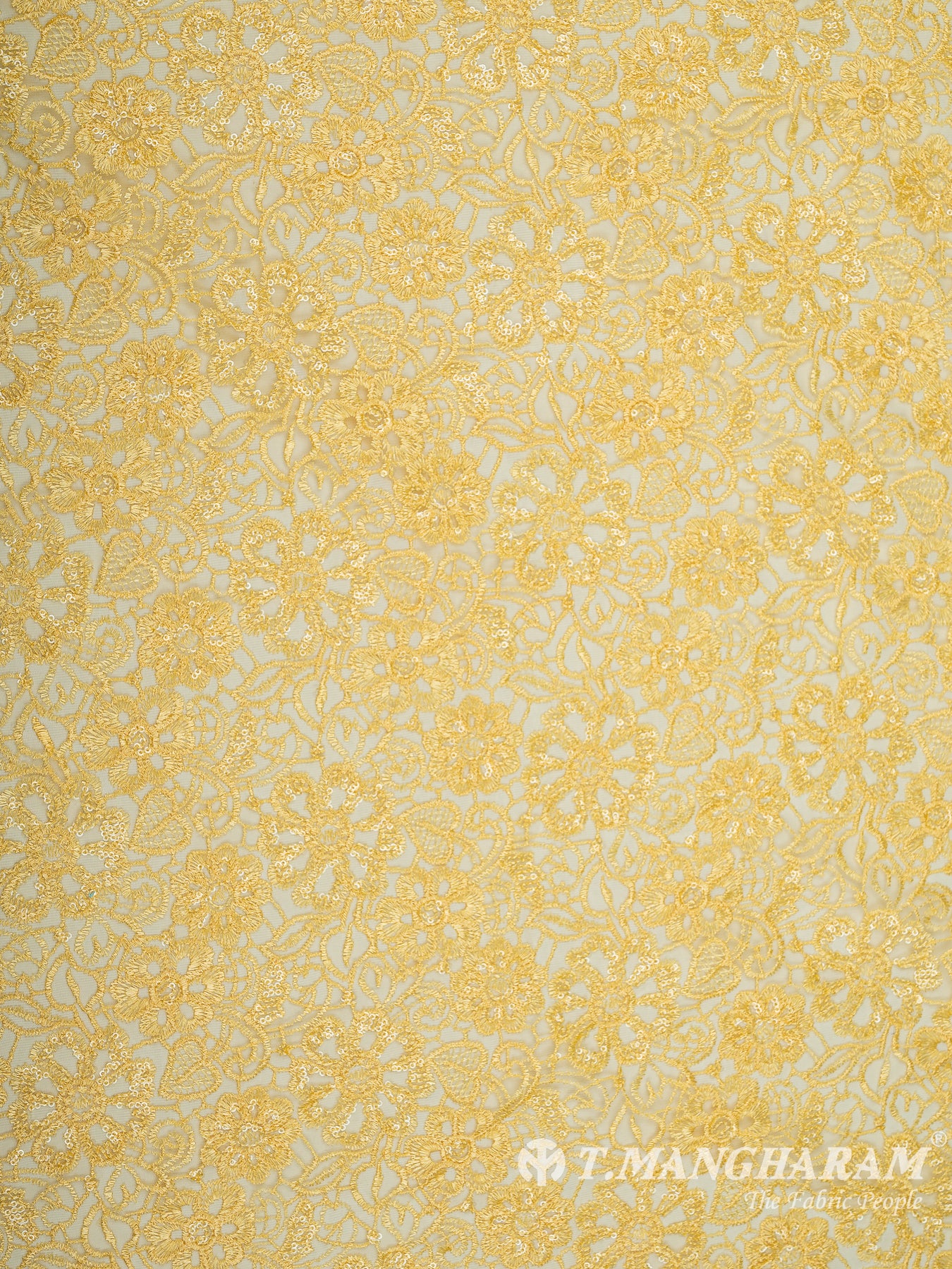 Yellow Fancy Net Fabric - EB5797 view-3