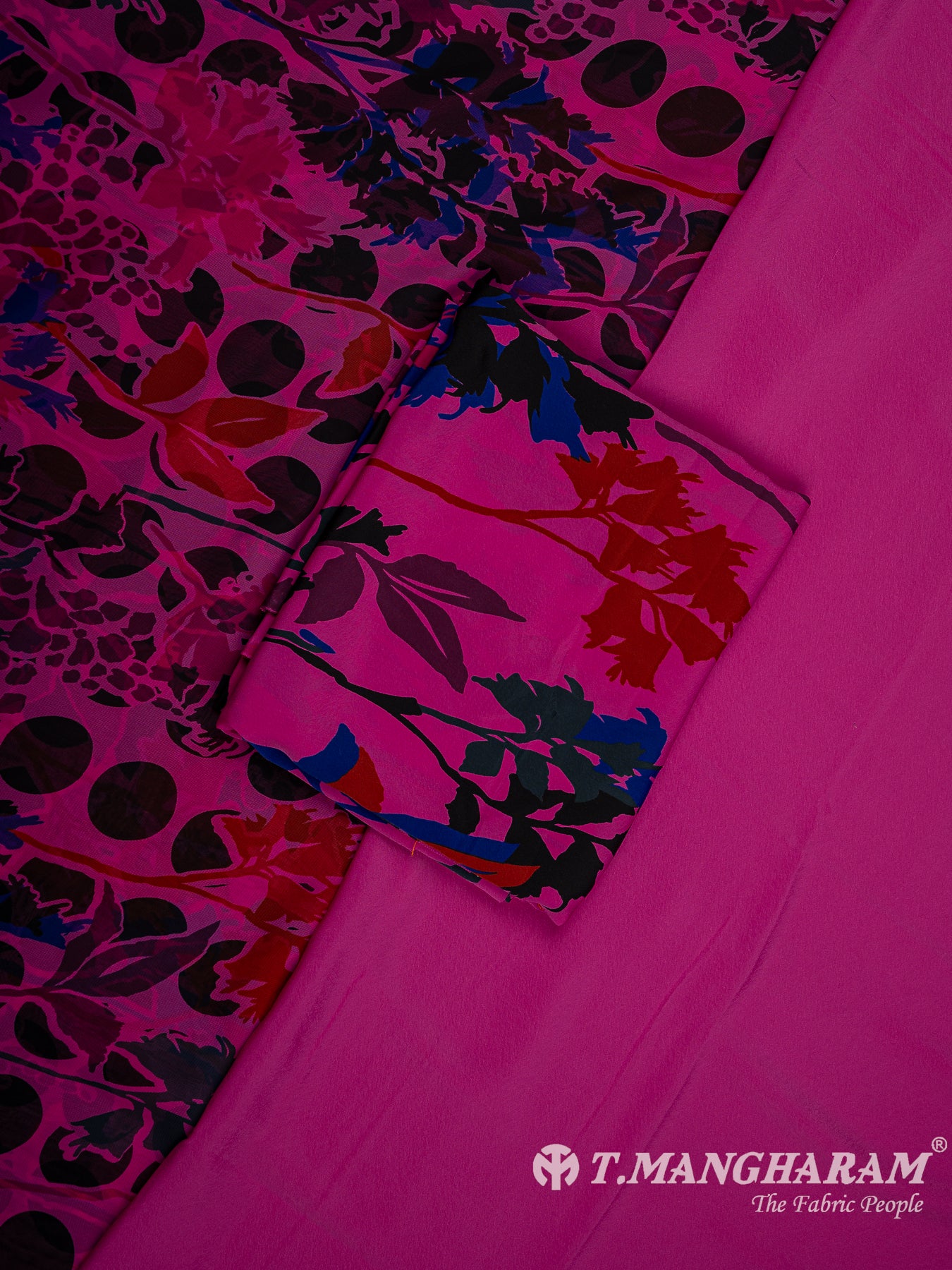 Pink Crepe Chudidhar Fabric Set - EH1638 view-1