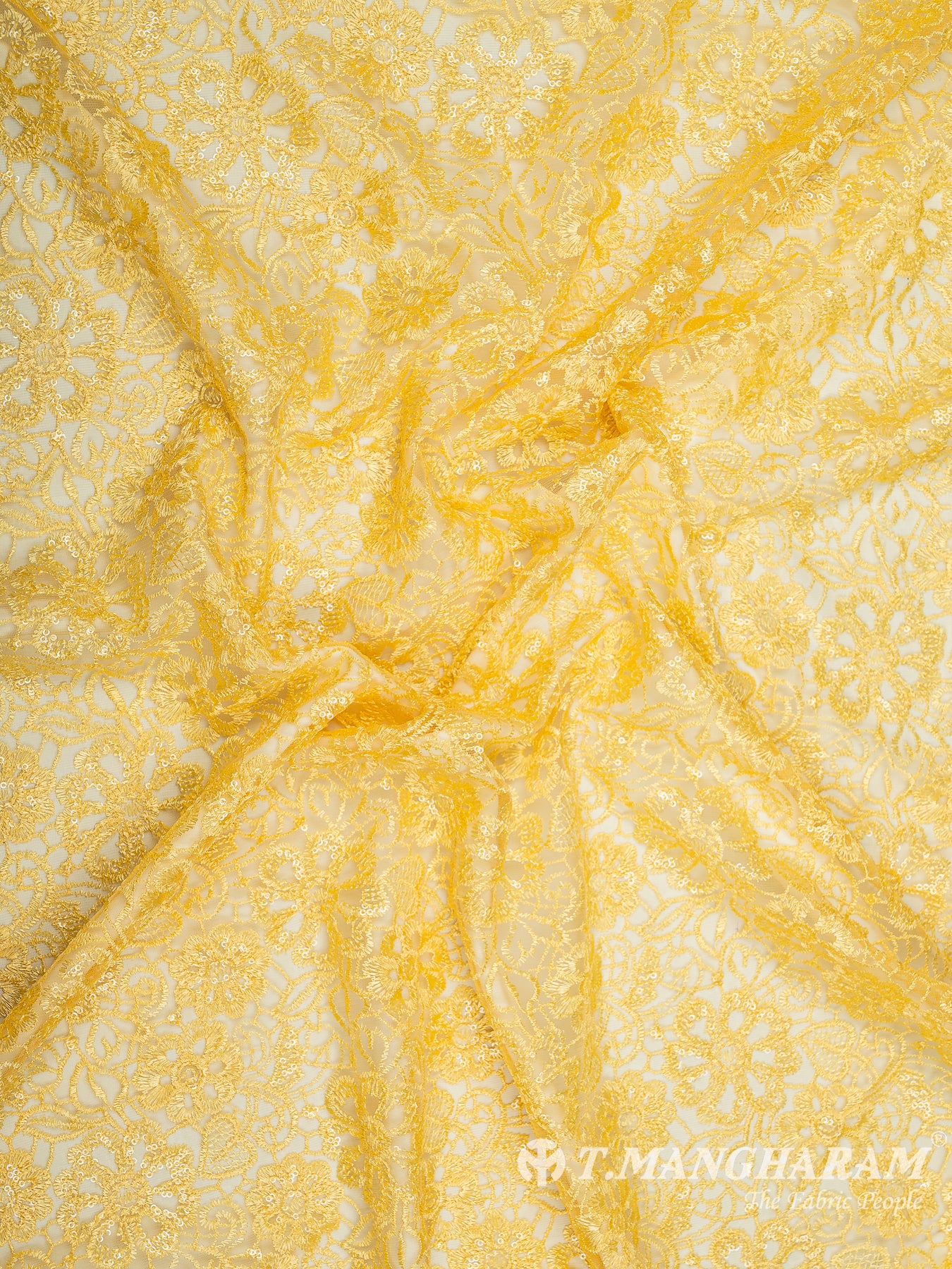 Yellow Fancy Net Fabric - EB5797 view-4