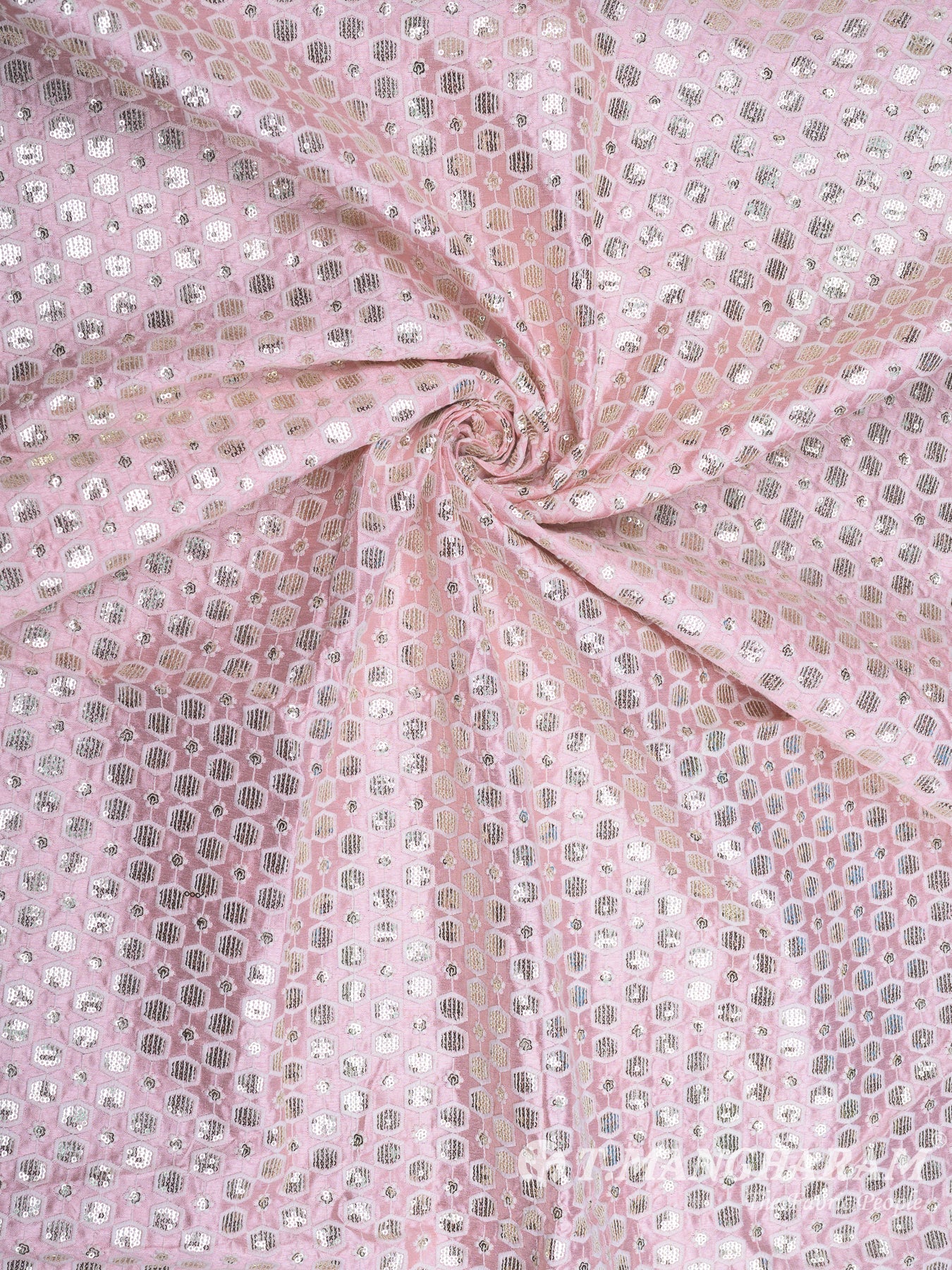 Pink Raw Silk Fabric - EB5702 view-1