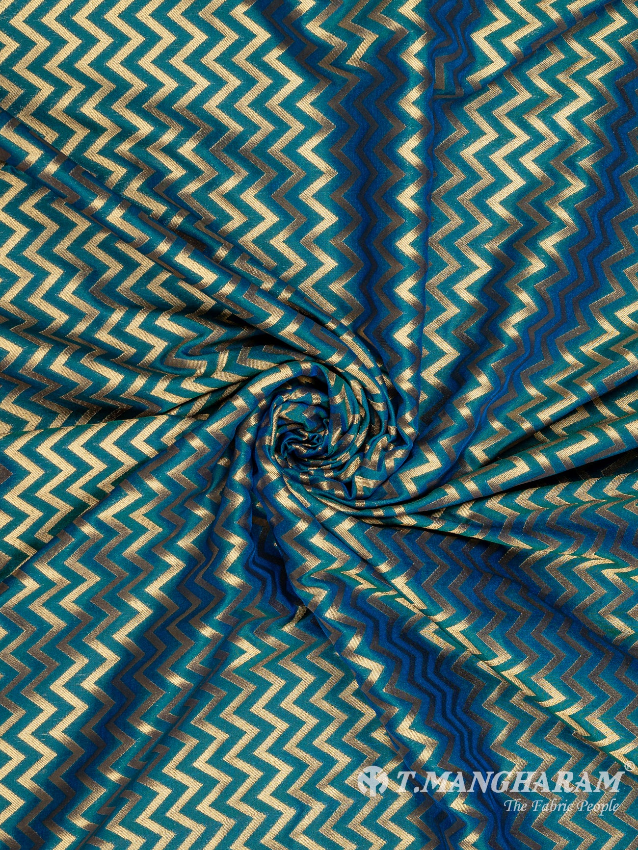 Blue Banaras Fabric - EC9449 view-1