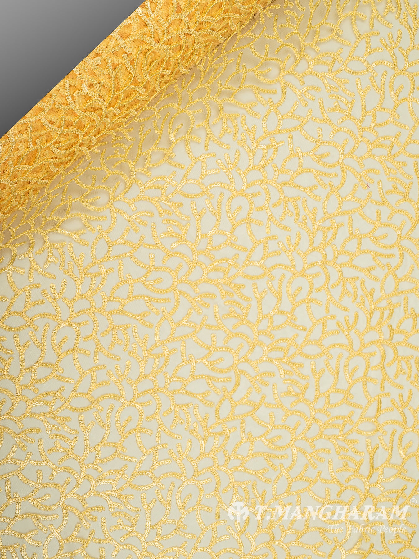 Yellow Fancy Net Fabric - EB5790 view-2