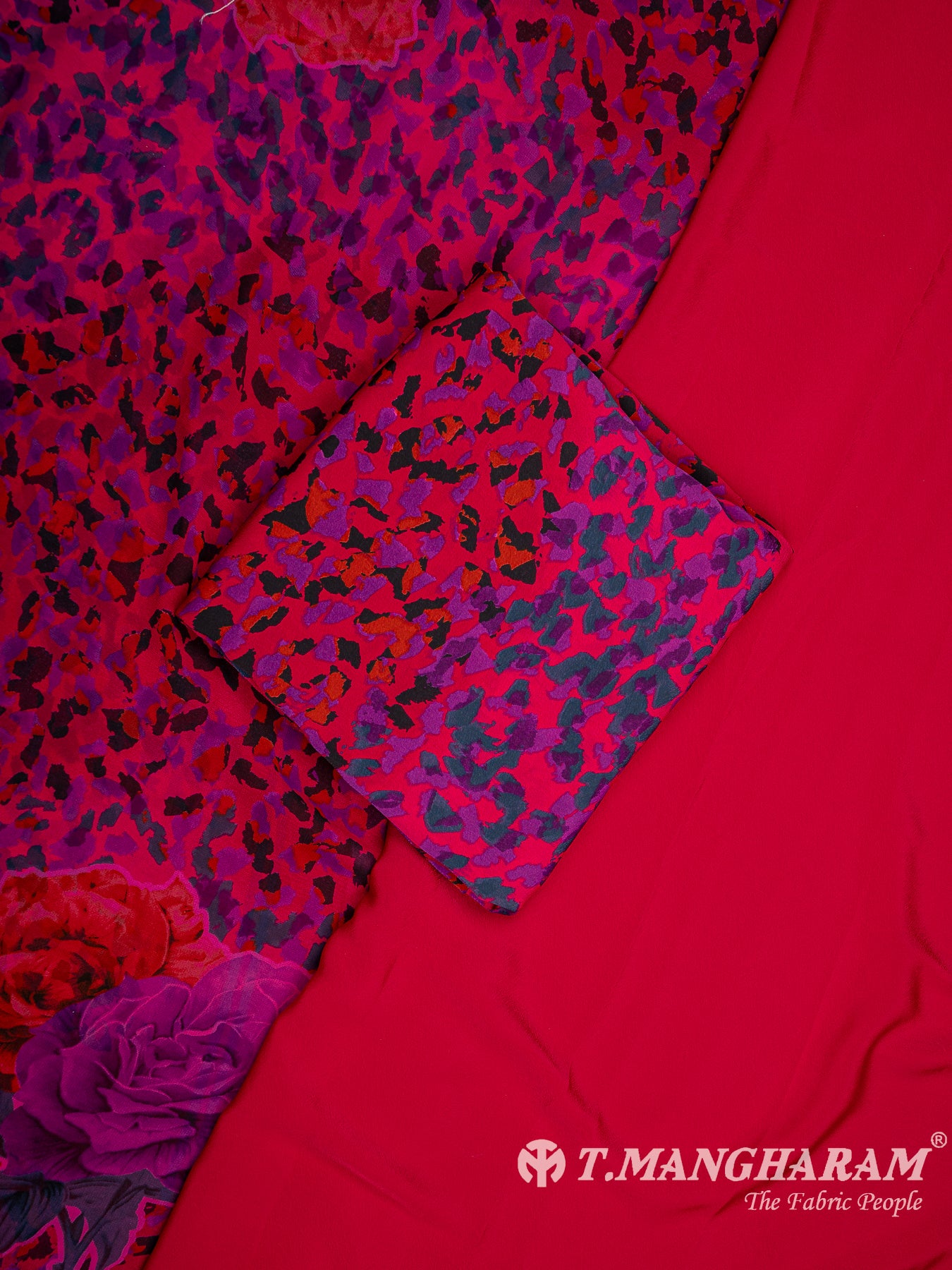Multicolor Crepe Chudidhar Fabric Set - EH1602 view-1