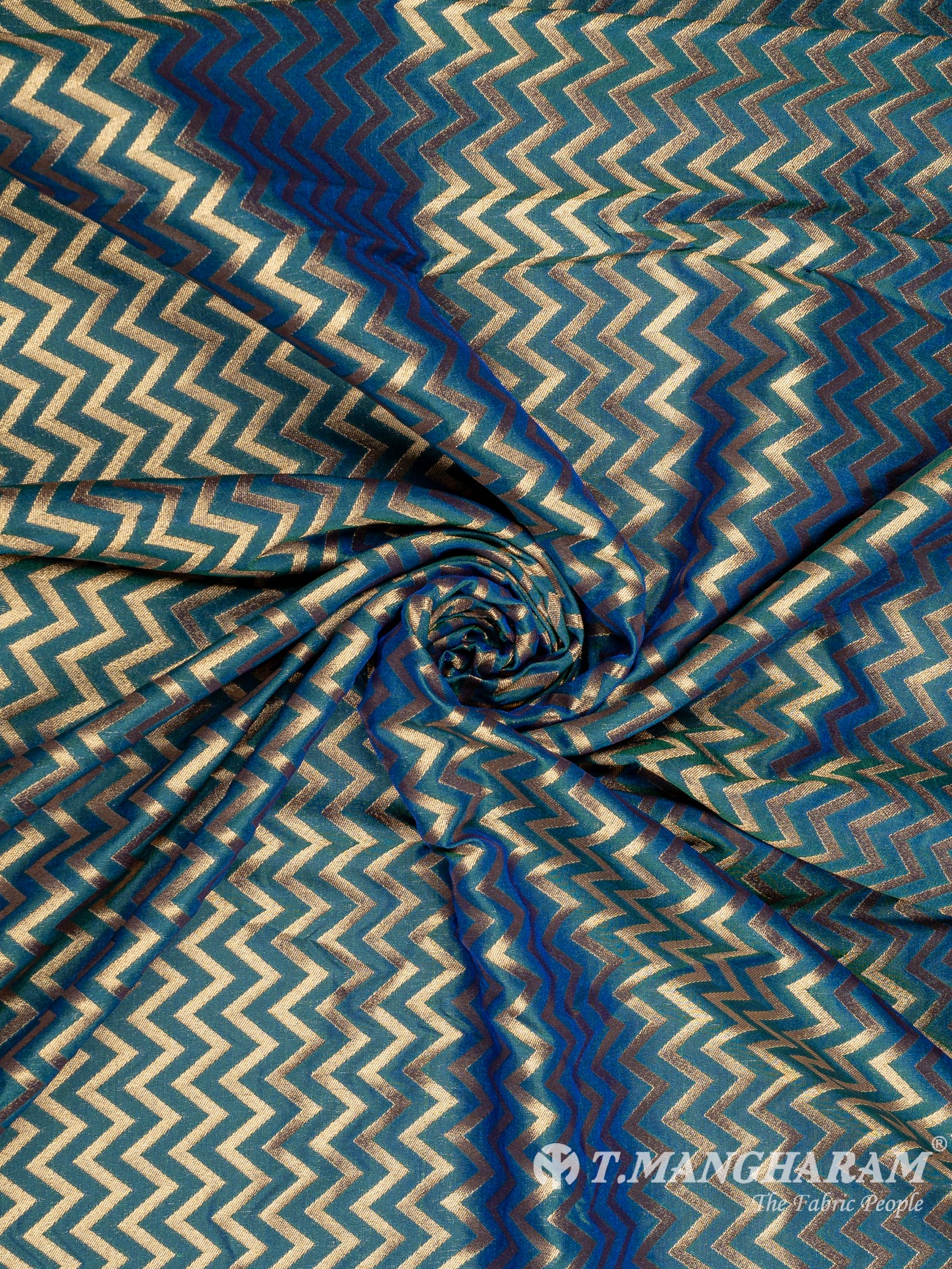 Blue Banaras Fabric - EC9451 view-1