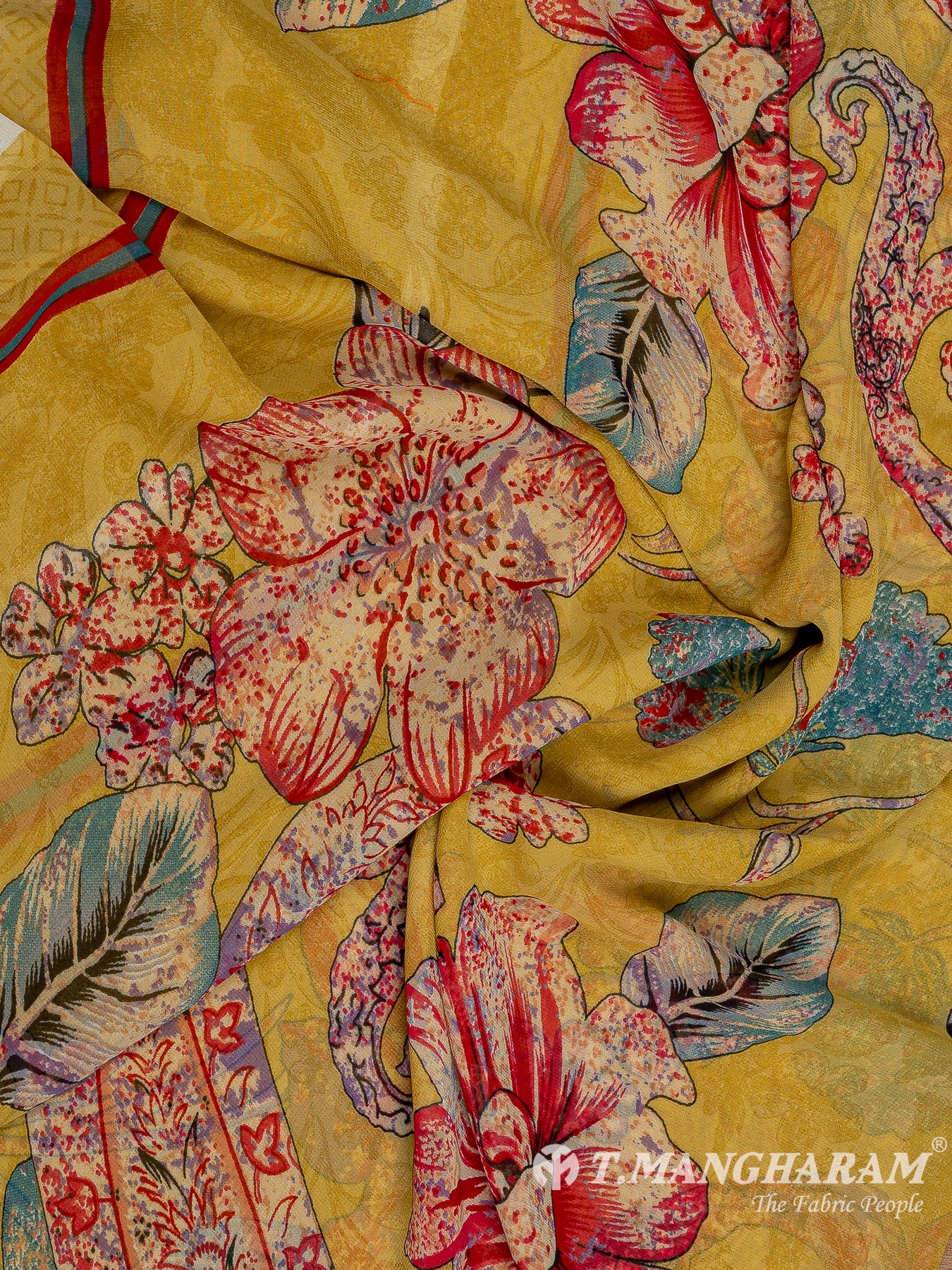 Multicolor Crepe Chudidhar Fabric Set - EH1631 view-3